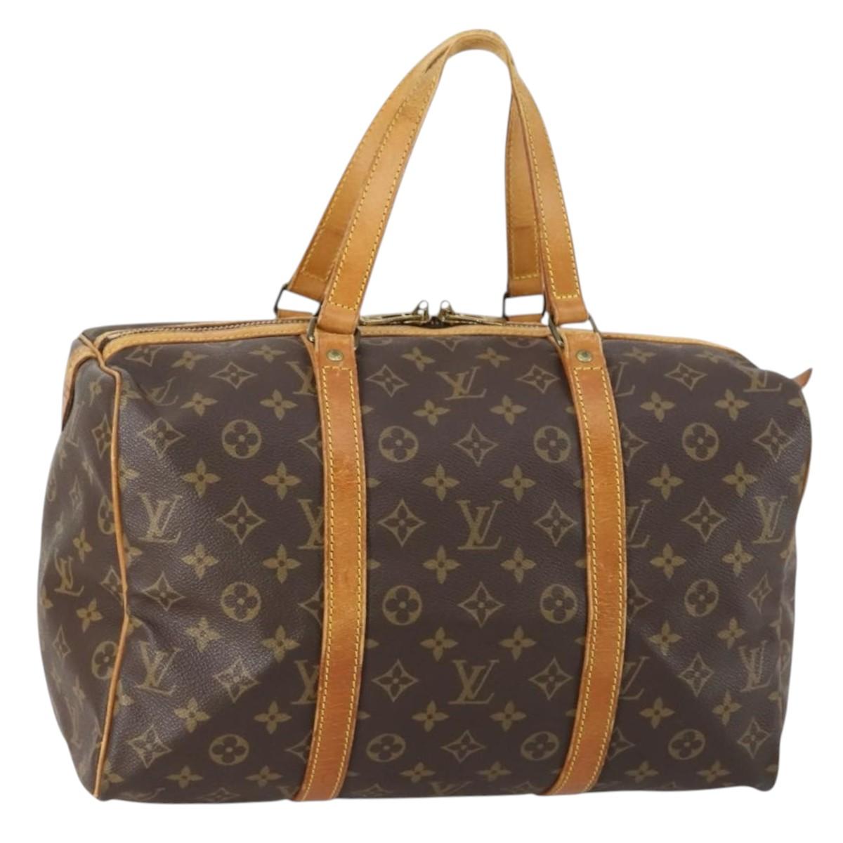 LOUIS VUITTON Monogram Sac Souple 35 Boston Bag M41626 LV Auth 146967