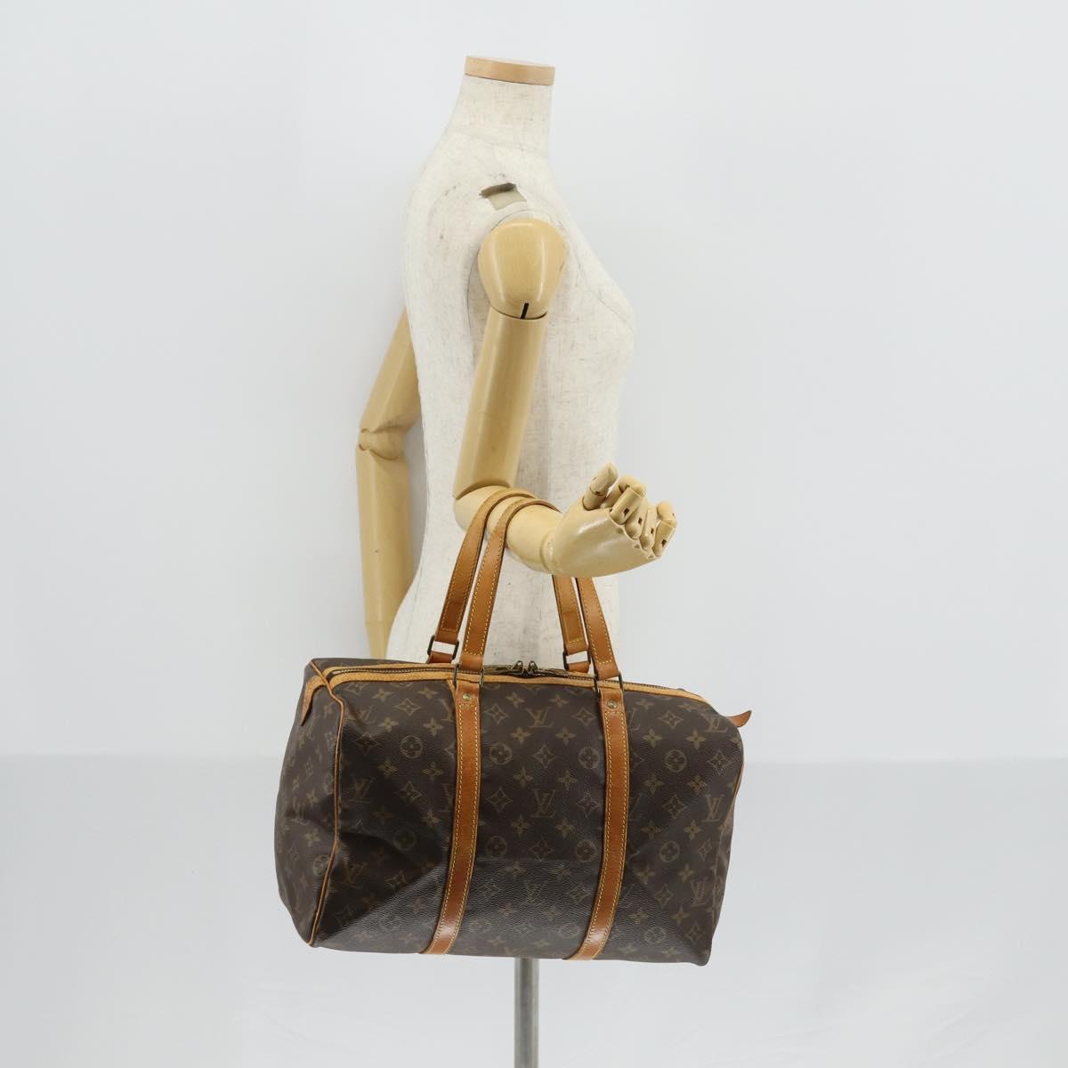 LOUIS VUITTON Monogram Sac Souple 35 Boston Bag M41626 LV Auth 146967