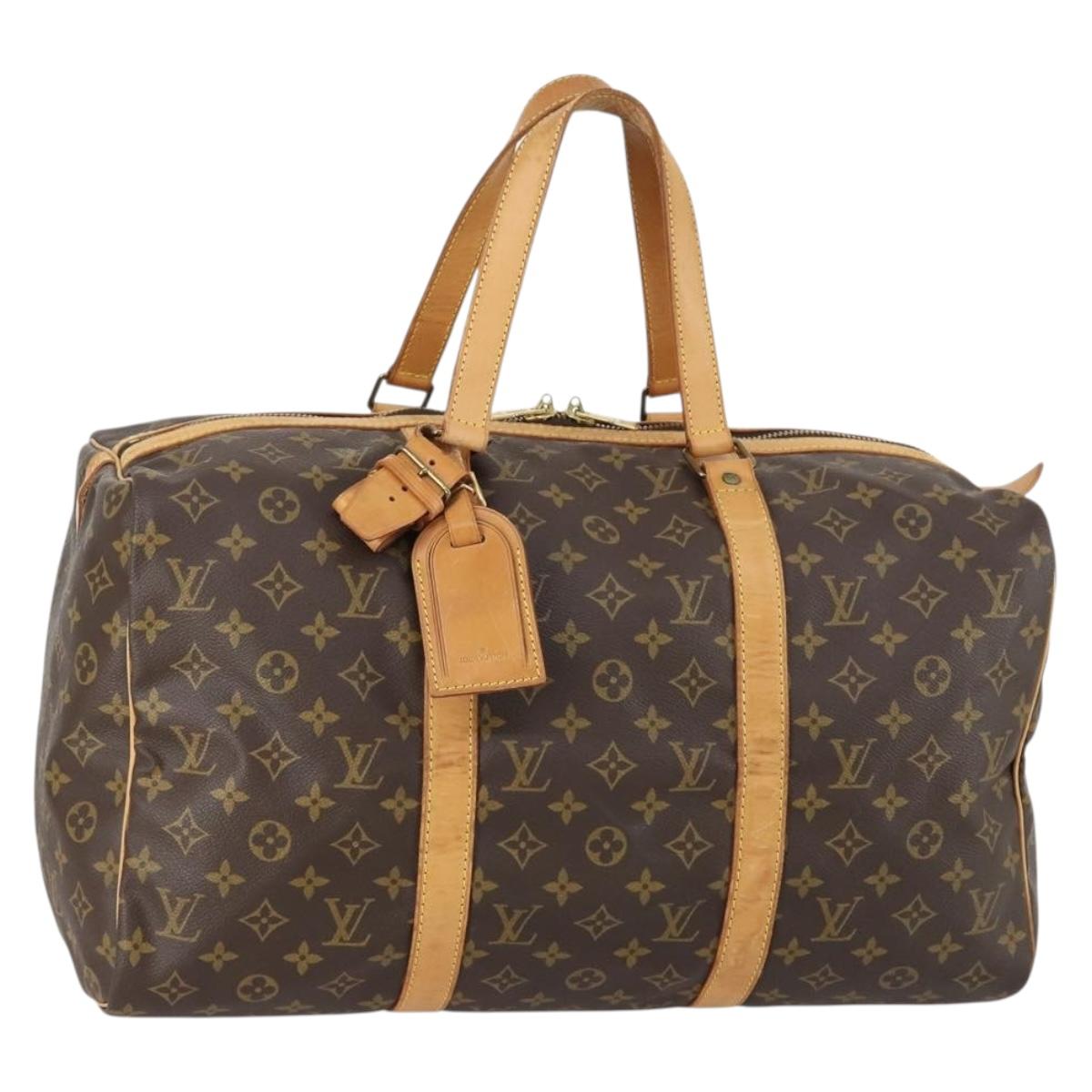 LOUIS VUITTON Monogram Sac Souple 45 Boston Bag M41624 LV Auth 146968