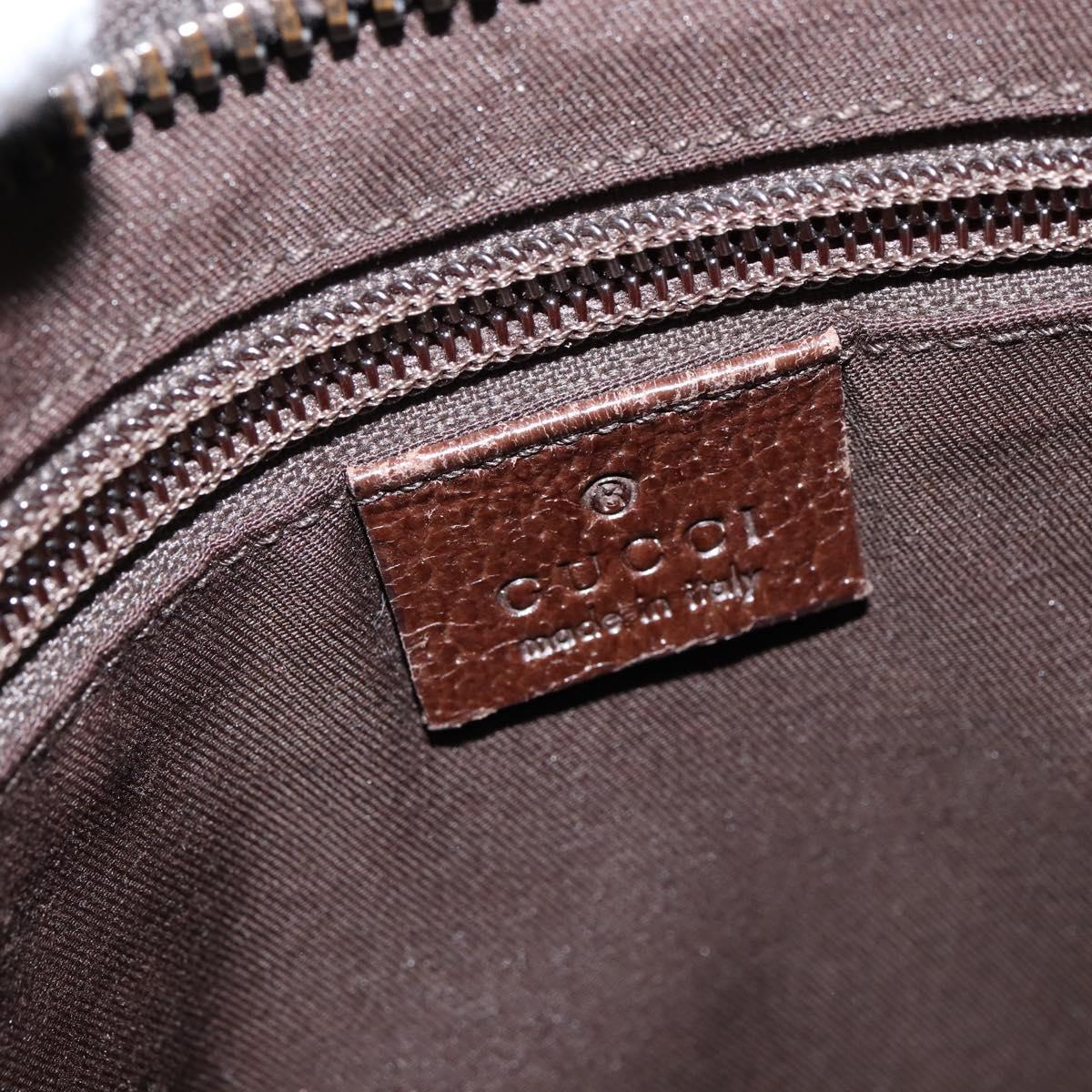 GUCCI GG Canvas Shoulder Bag Beige Silver 122798 Auth 146976