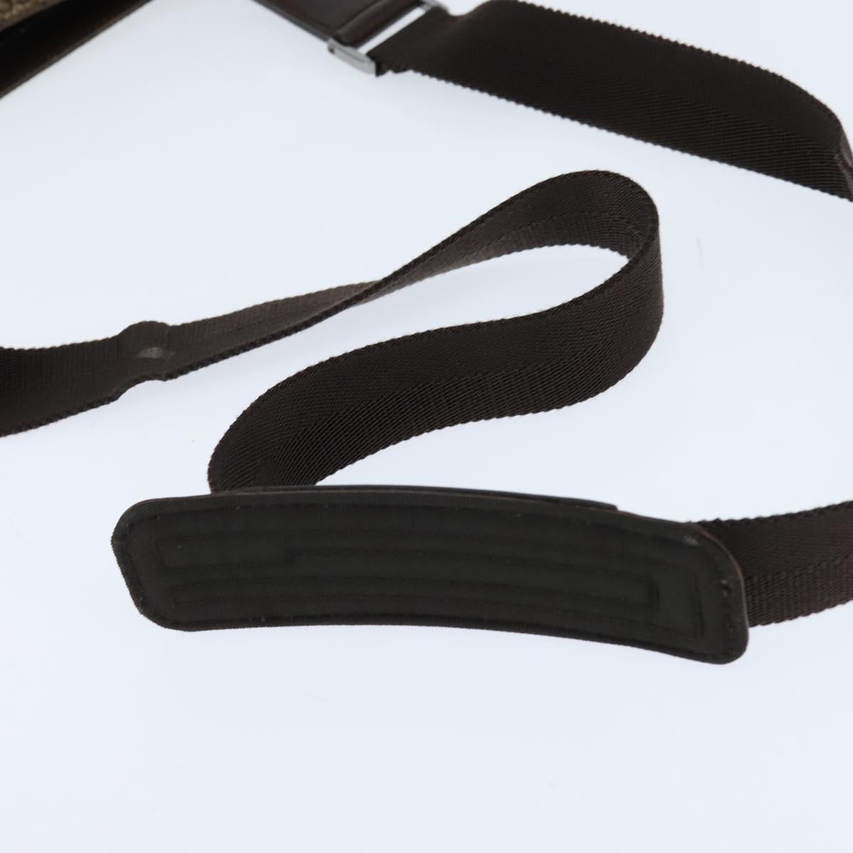 GUCCI GG Canvas Shoulder Bag Beige Silver 122798 Auth 146976