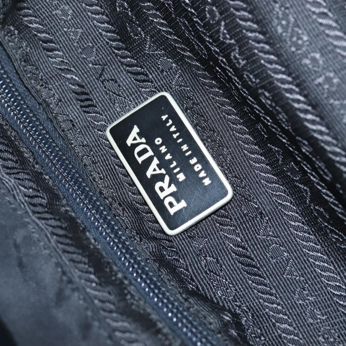 PRADA Backpack Nylon Black Silver Auth 146986