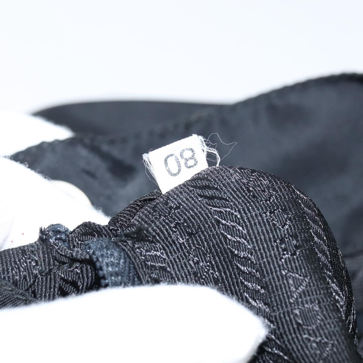 PRADA Backpack Nylon Black Silver Auth 146986