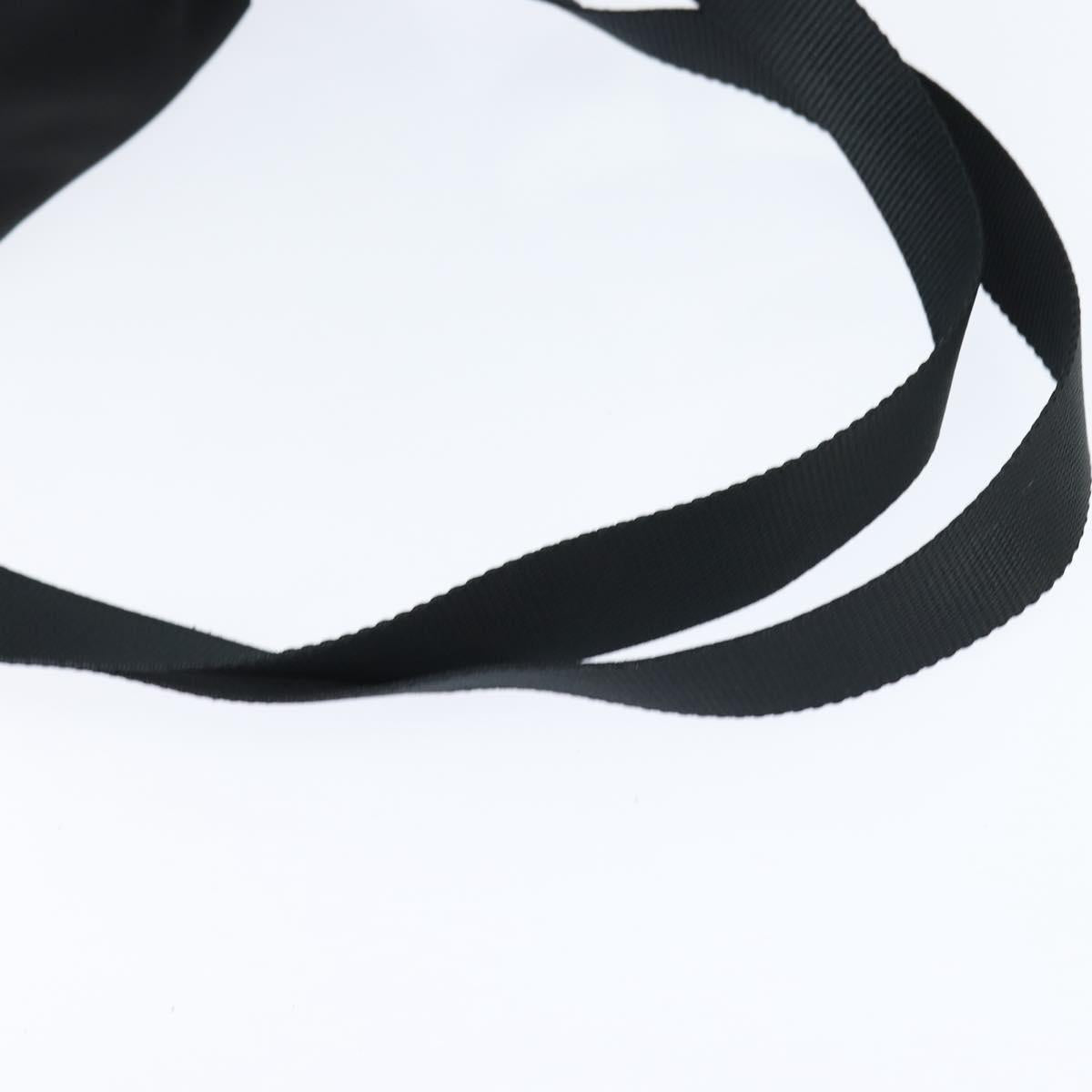 PRADA Backpack Nylon Black Silver Auth 146986