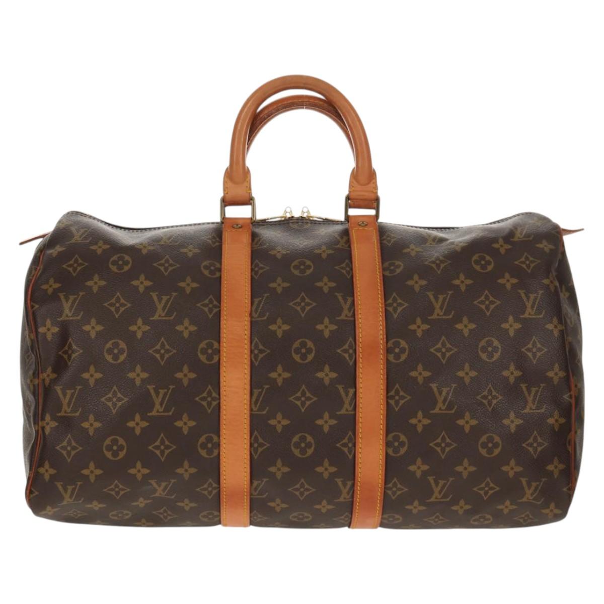 LOUIS VUITTON Monogram Keepall 45 Boston Bag M41428 LV Auth 146991V