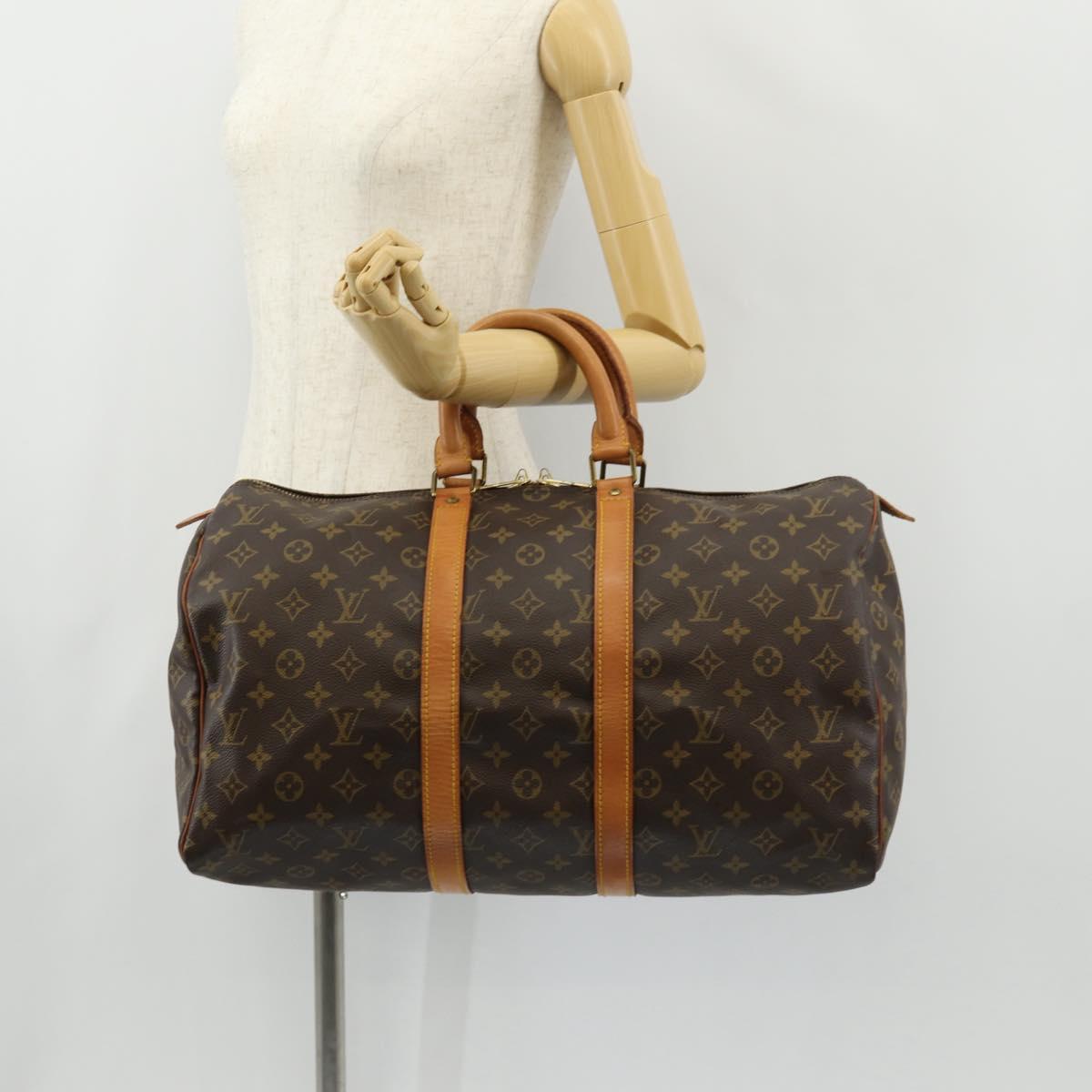 LOUIS VUITTON Monogram Keepall 45 Boston Bag M41428 LV Auth 146991V