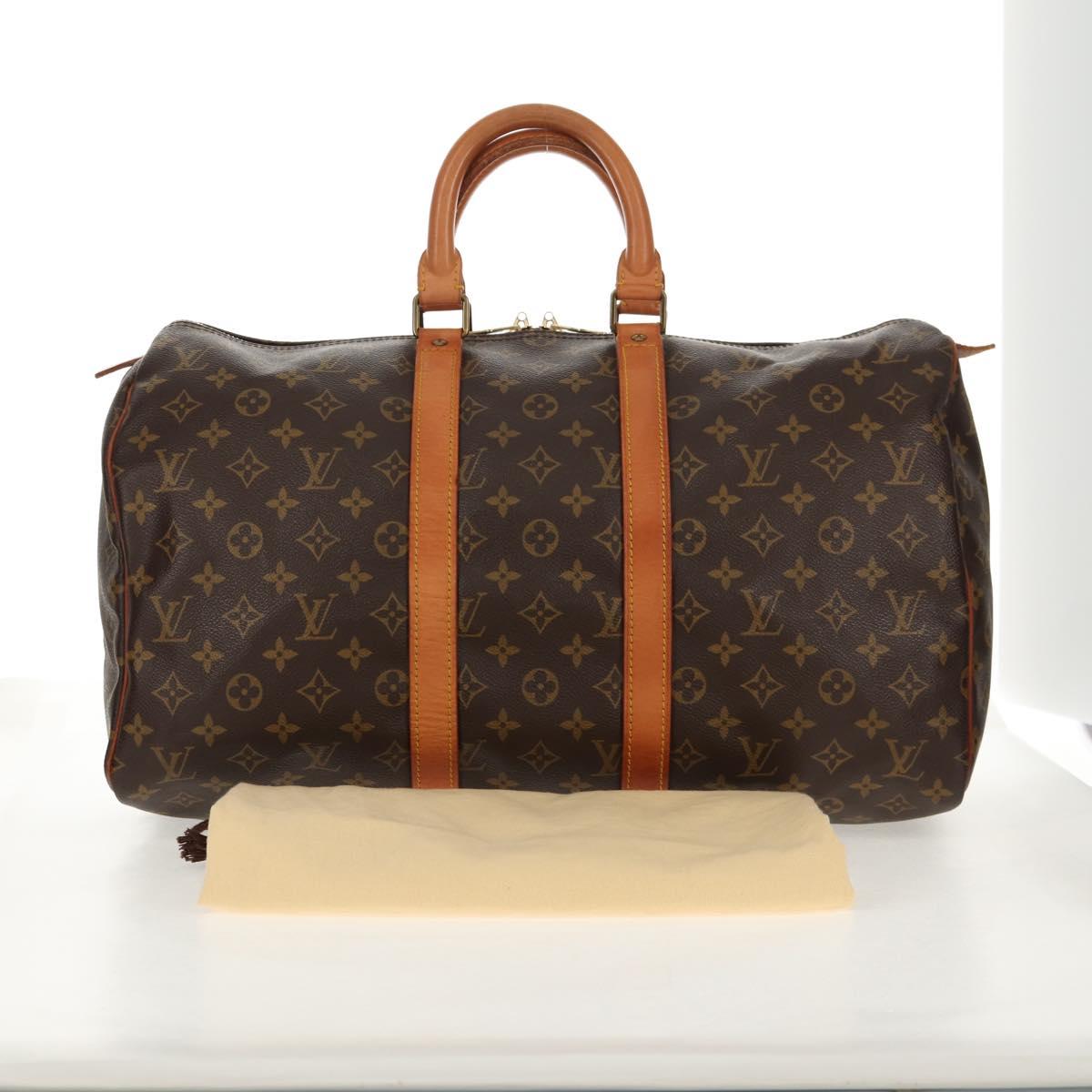LOUIS VUITTON Monogram Keepall 45 Boston Bag M41428 LV Auth 146991V
