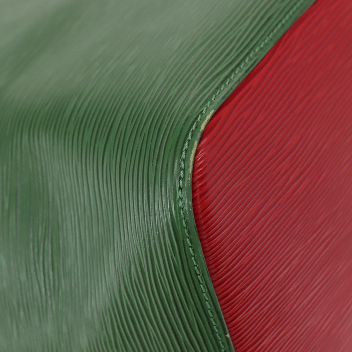 LOUIS VUITTON Epi Petit Noe Shoulder Bag bicolor Green Red M44147 LV Auth 146993