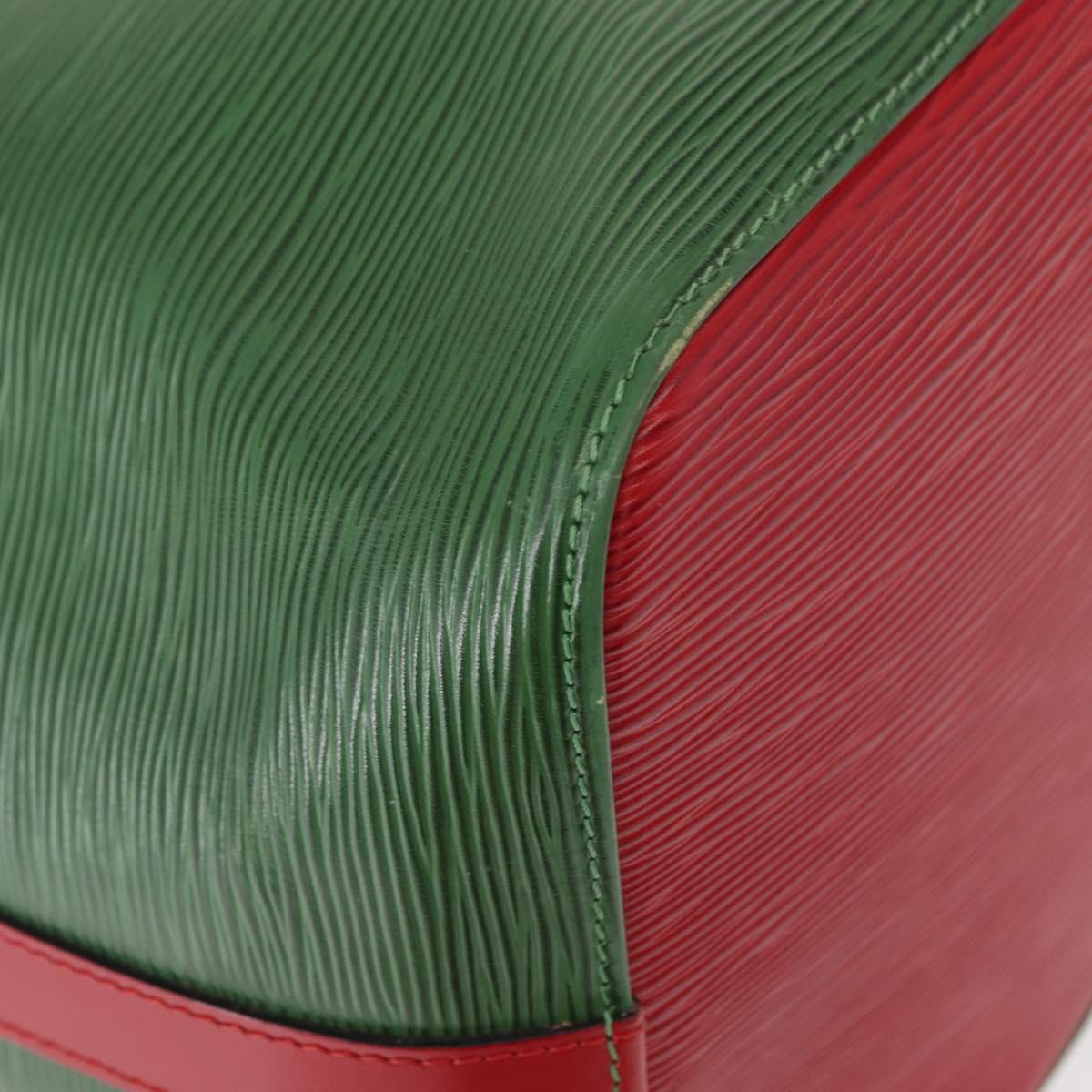 LOUIS VUITTON Epi Petit Noe Shoulder Bag bicolor Green Red M44147 LV Auth 146993