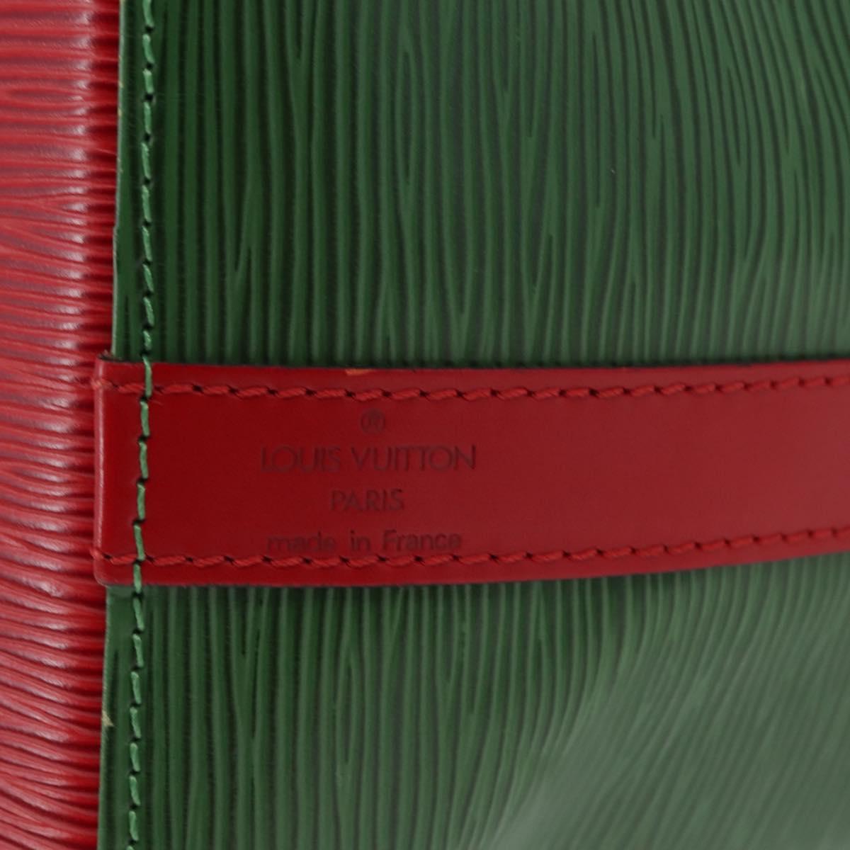 LOUIS VUITTON Epi Petit Noe Shoulder Bag bicolor Green Red M44147 LV Auth 146993