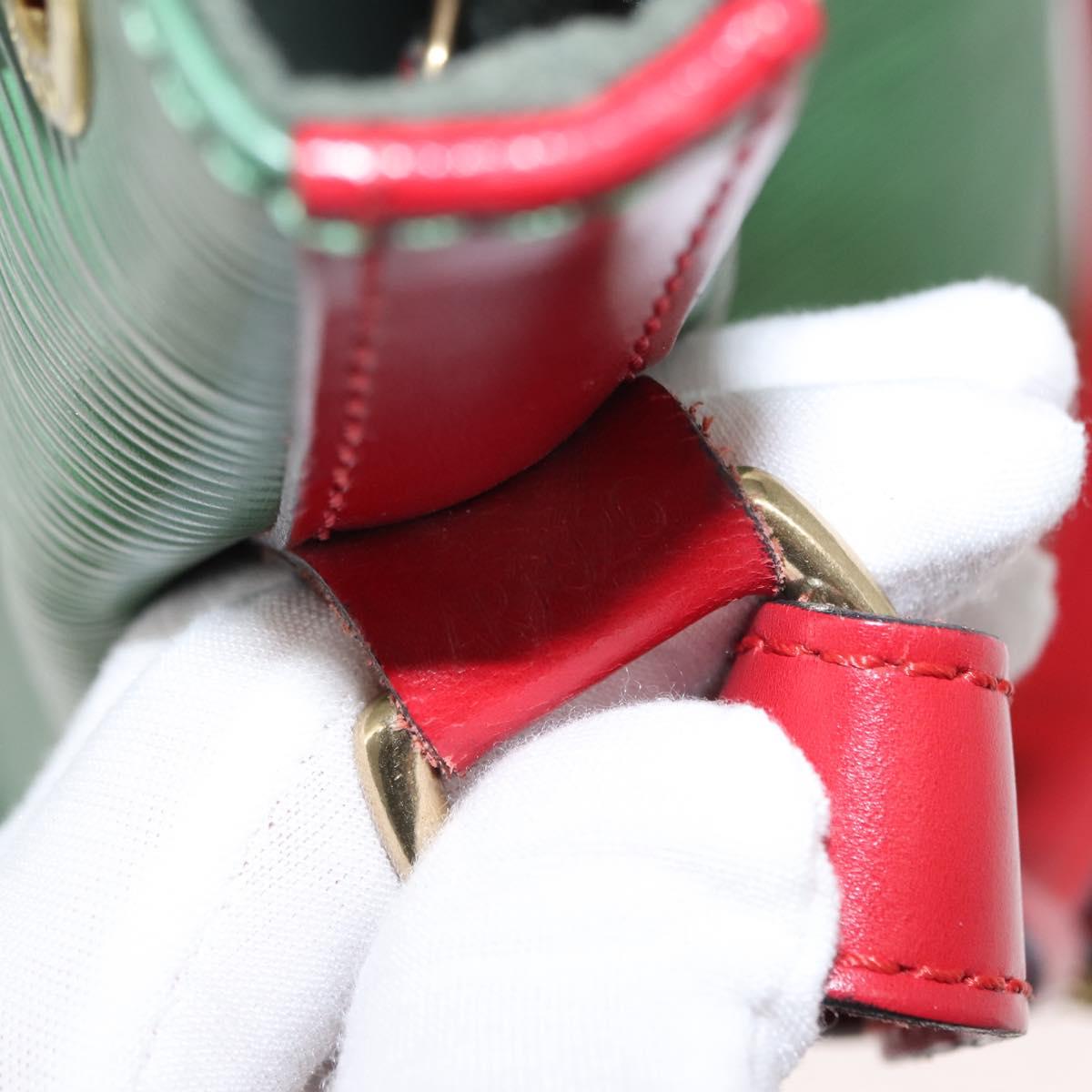 LOUIS VUITTON Epi Petit Noe Shoulder Bag bicolor Green Red M44147 LV Auth 146993