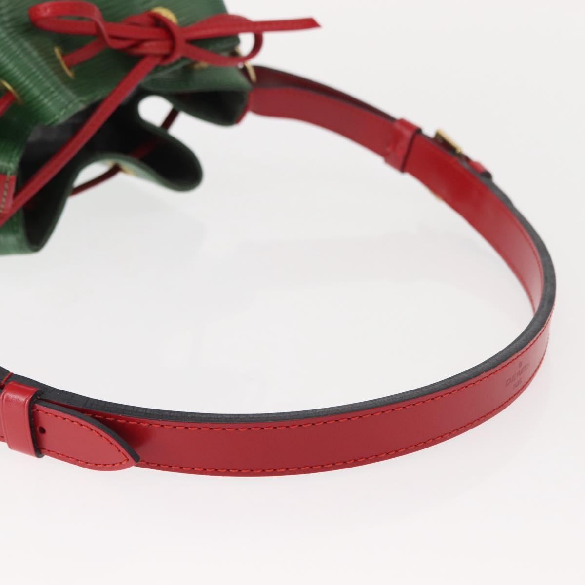 LOUIS VUITTON Epi Petit Noe Shoulder Bag bicolor Green Red M44147 LV Auth 146993