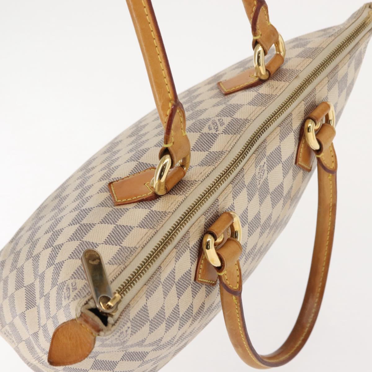 LOUIS VUITTON Damier Azur Saleya PM Tote Bag N51186 LV Auth 146995
