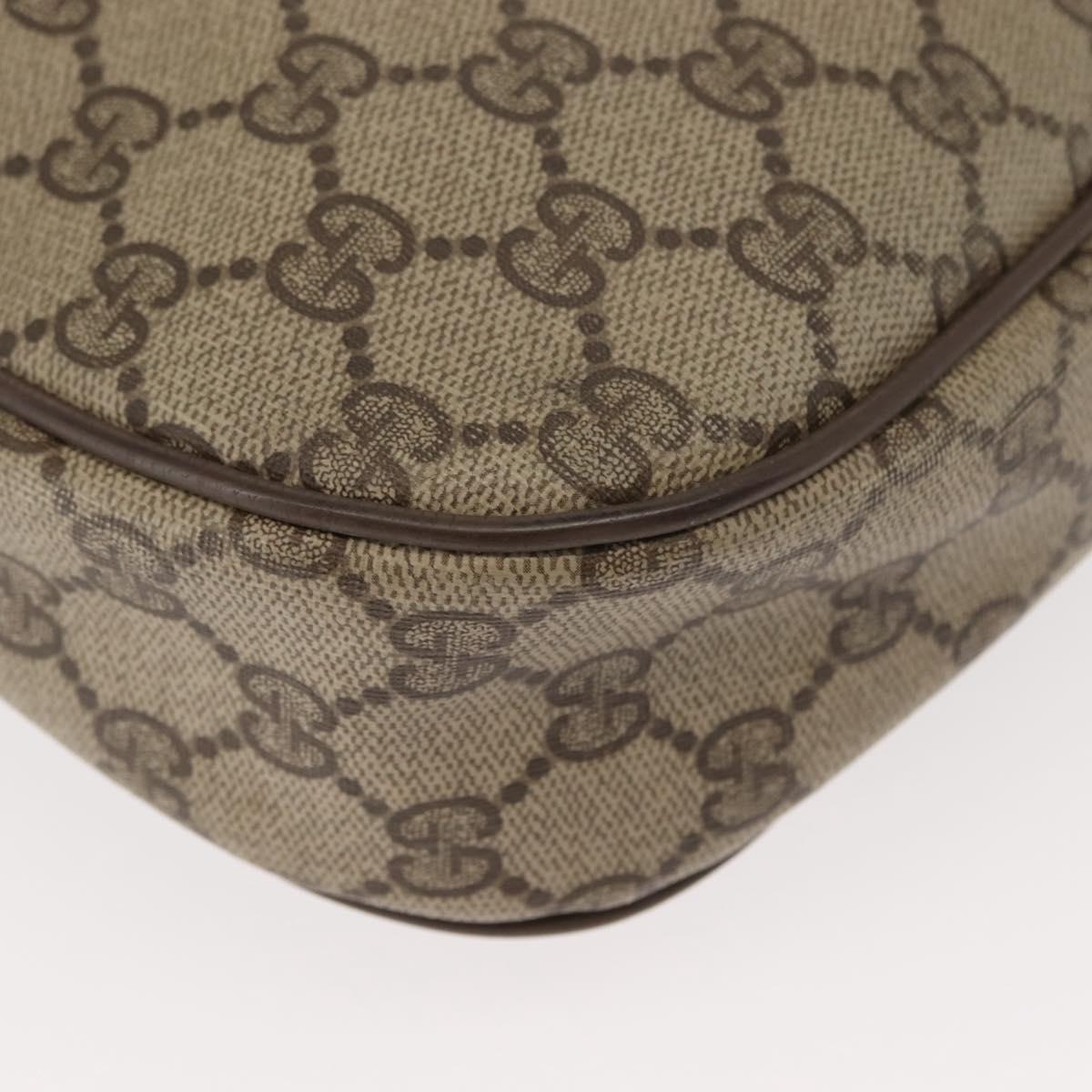 GUCCI GG Supreme Web Sherry Line Bag PVC Beige Brown 89 01 034 Auth 146999