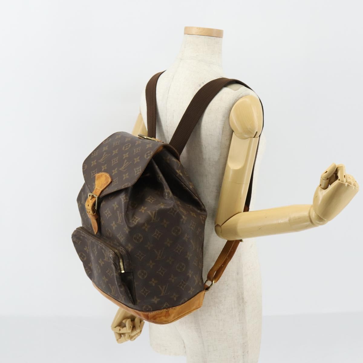 LOUIS VUITTON Monogram Montsouris GM Backpack M51135 LV Auth 147004