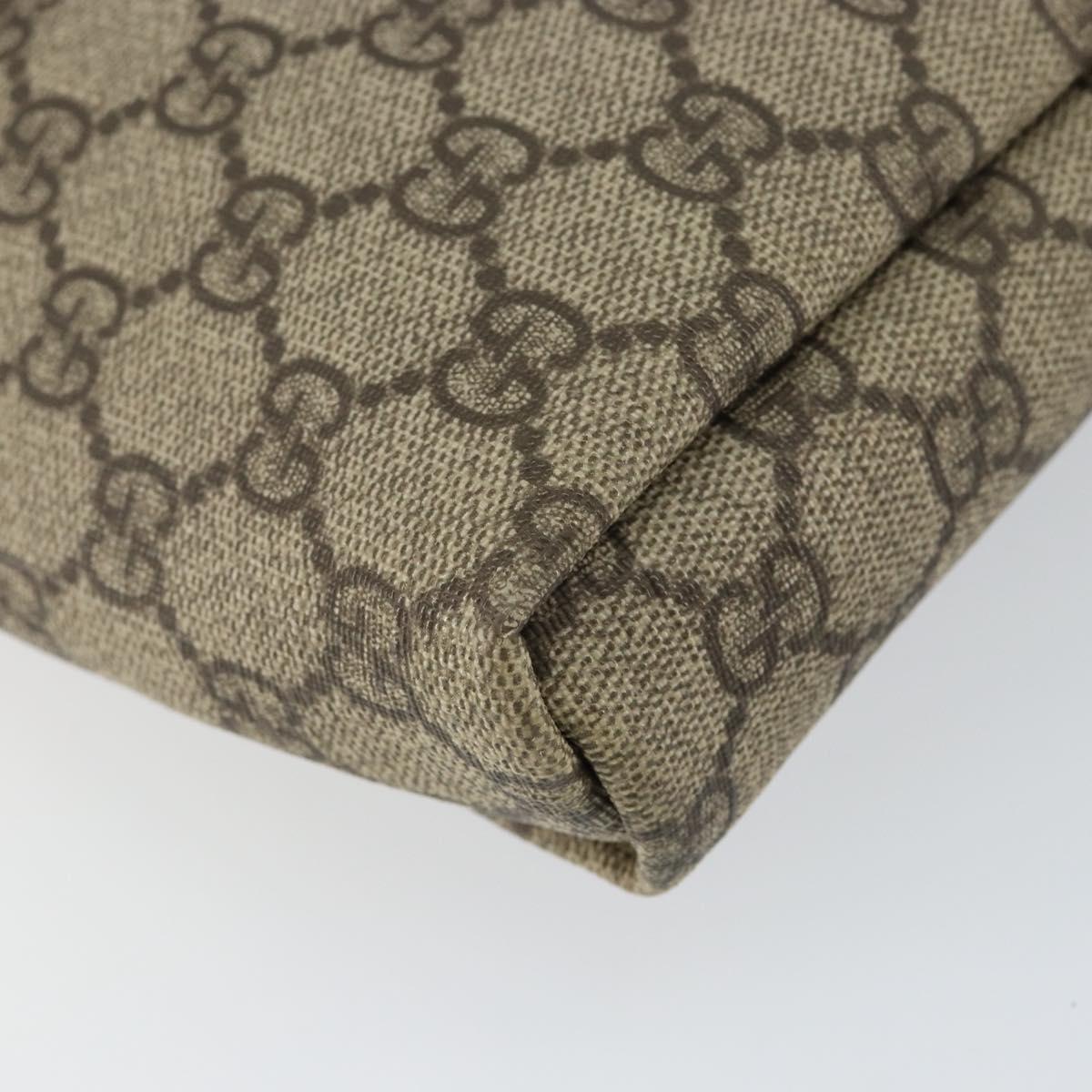 GUCCI GG Supreme Shoulder Bag PVC Beige Gold 223666 Auth 147008