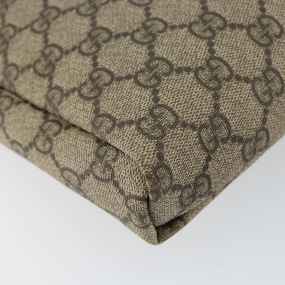 GUCCI GG Supreme Shoulder Bag PVC Beige Gold 223666 Auth 147008