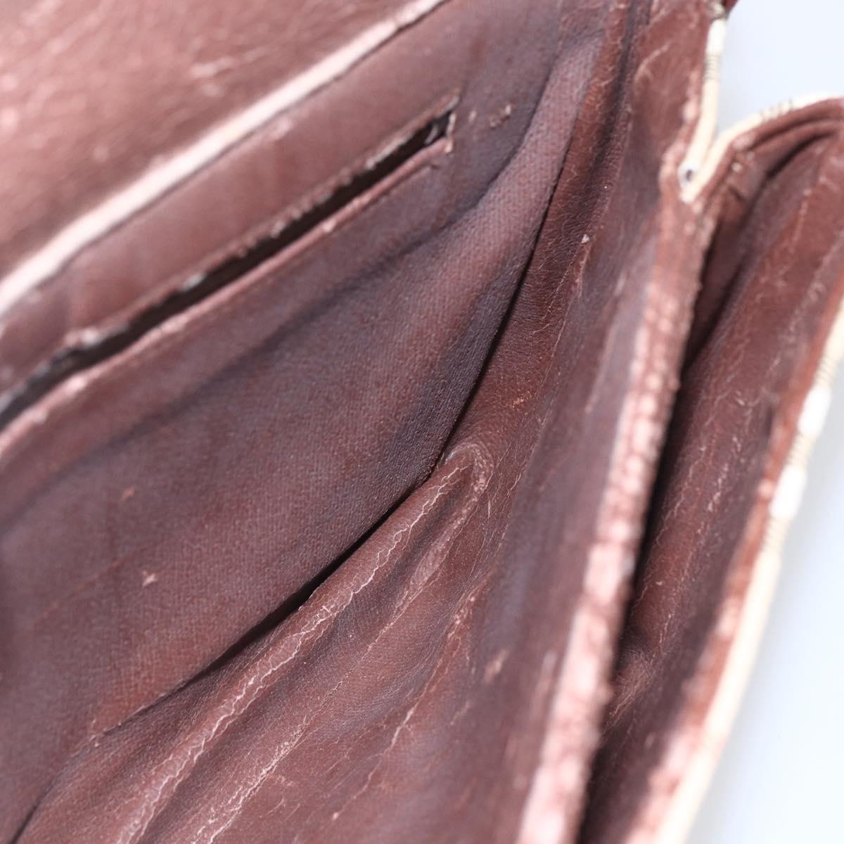 Burberrys Nova Check Shoulder Bag PVC Beige Gold Auth 147010