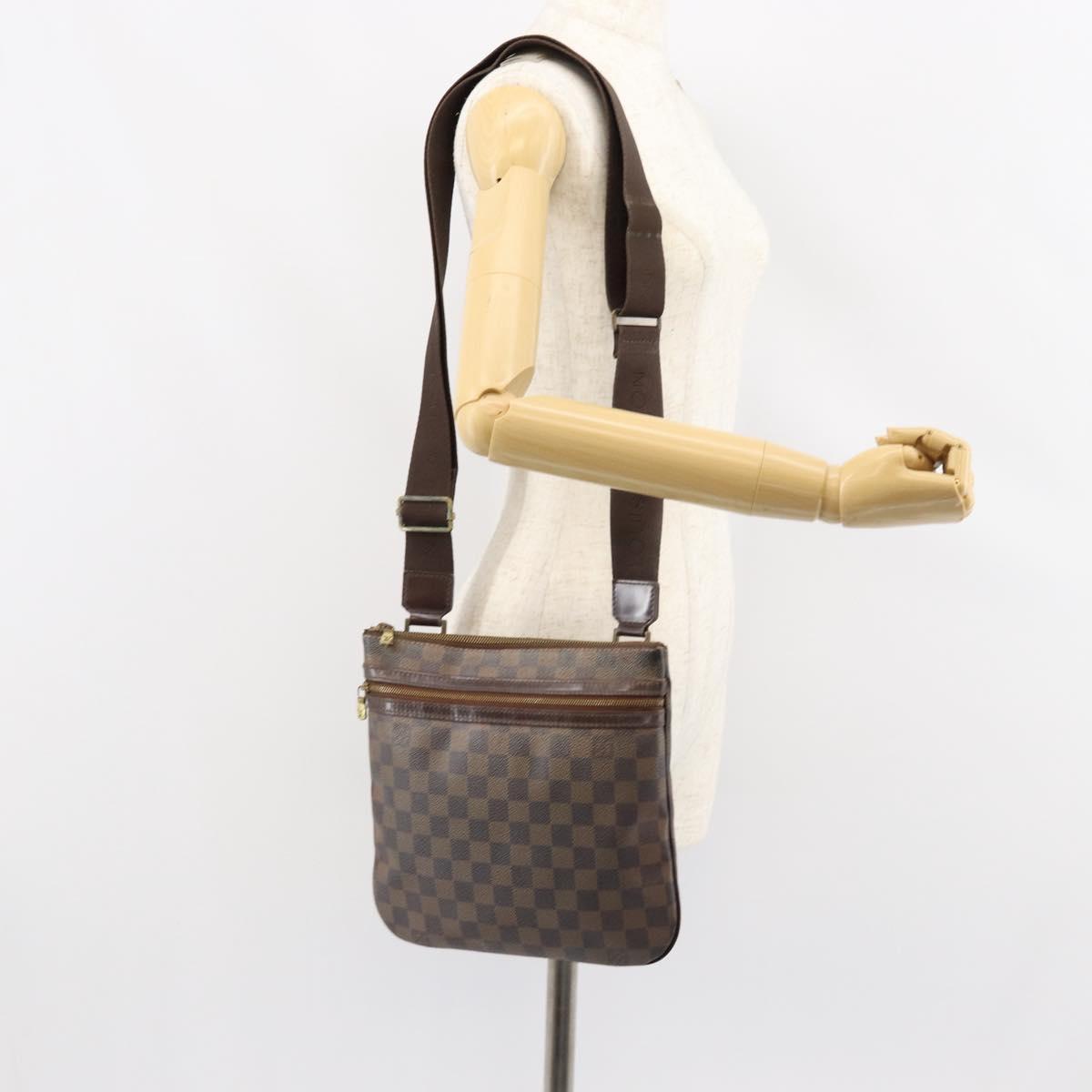 LOUIS VUITTON Damier Ebene Pochette Bosphore Shoulder Bag N51111 LV Auth 147014