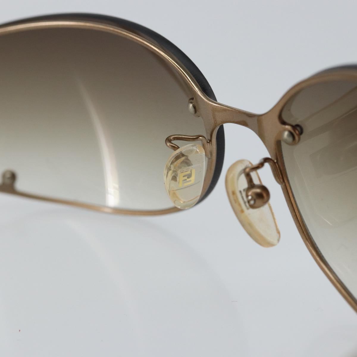 FENDI Sunglasses plastic Brown Auth 147036