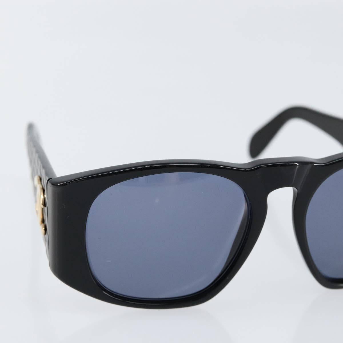 CHANEL Matelasse Sunglasses plastic Black CC Auth 147040V