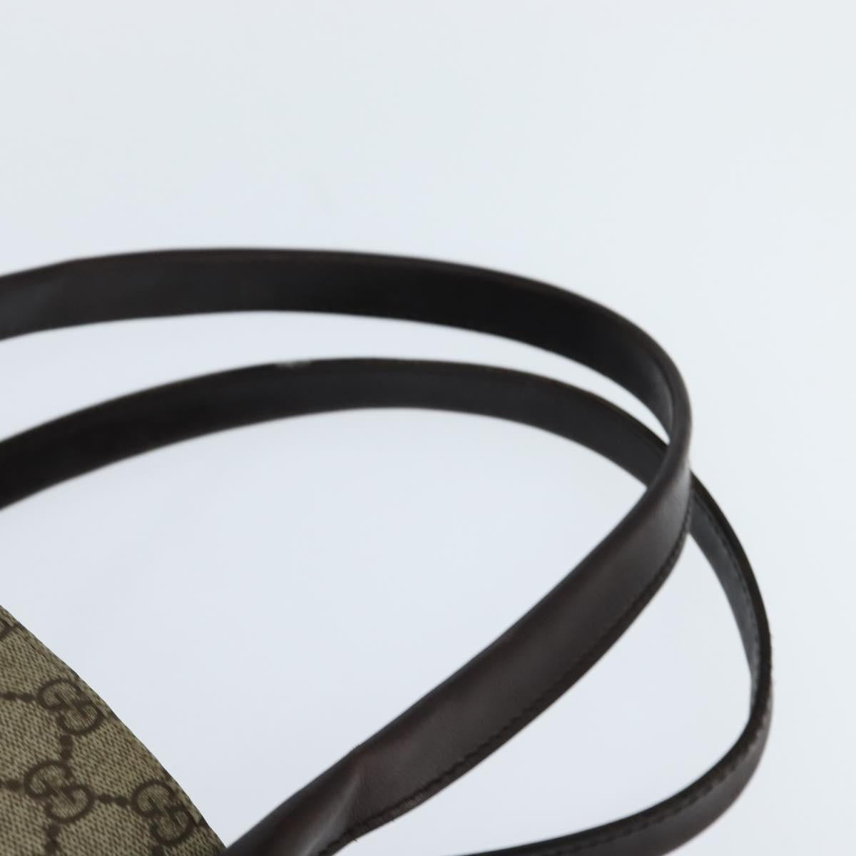 GUCCI GG Supreme Tote Bag PVC Beige Silver 91250 Auth 147043