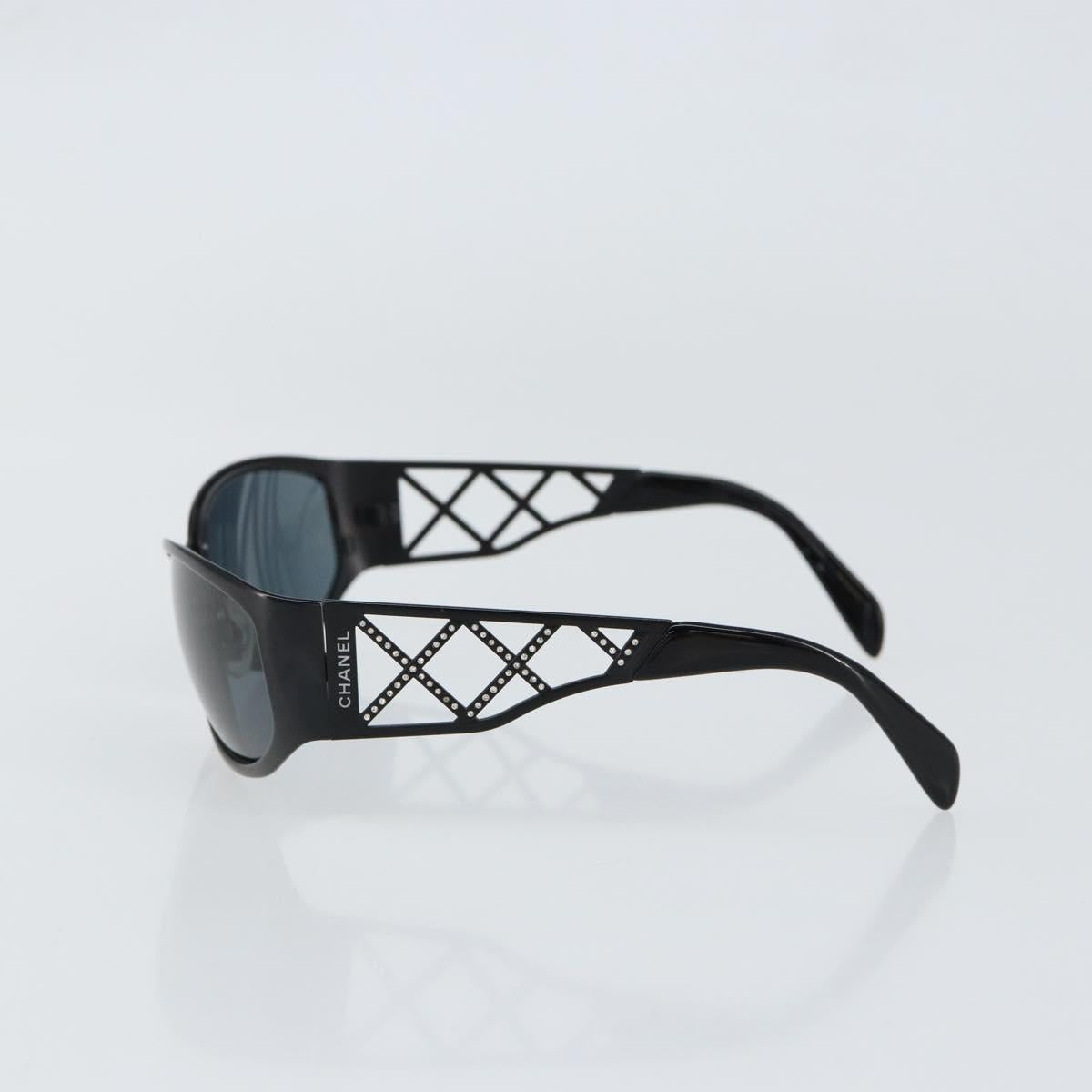 CHANEL Sunglasses Plastic Black 04155 75641 CC Auth 147050