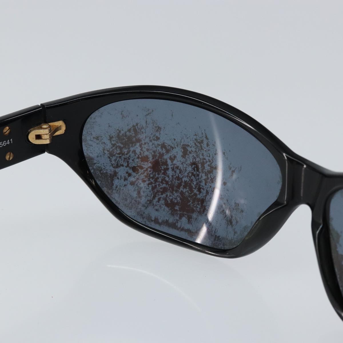 CHANEL COCO Mark Sunglasses plastic Black 04155 75641 CC Auth 147051