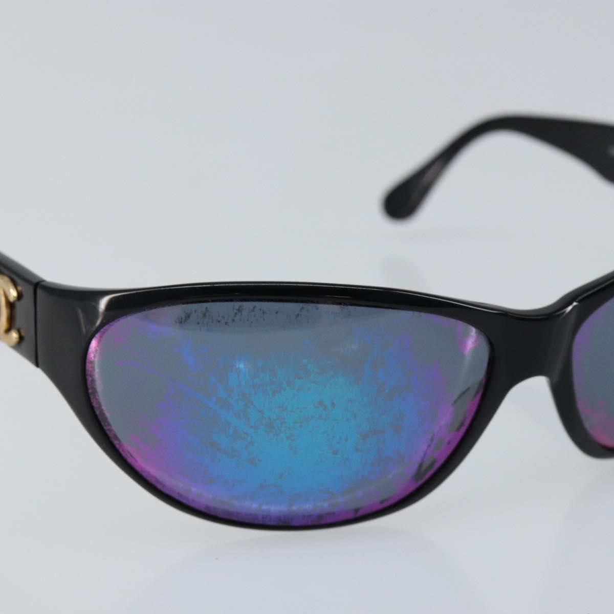 CHANEL COCO Mark Sunglasses plastic Black 04155 75641 CC Auth 147051