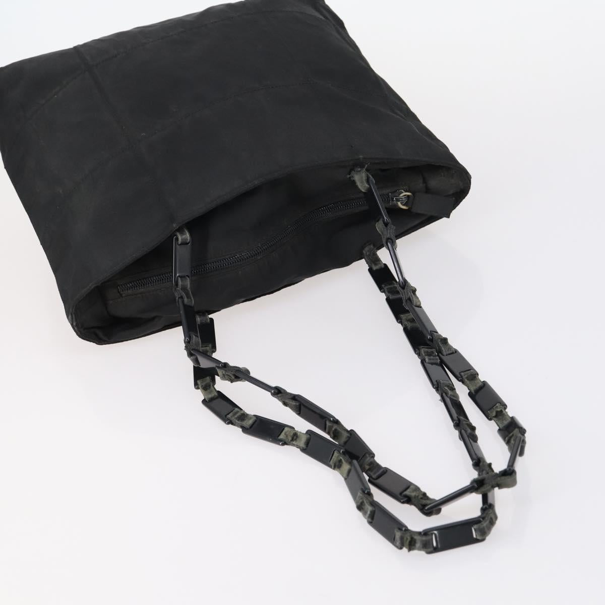 PRADA Tote Bag Nylon 4 Set Black Blue Auth 147053