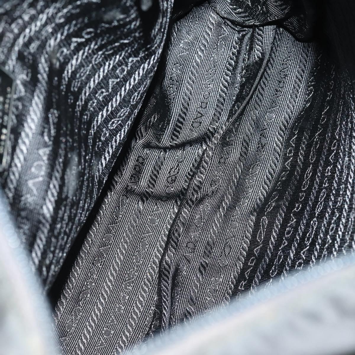 PRADA Tote Bag Nylon 4 Set Black Blue Auth 147053