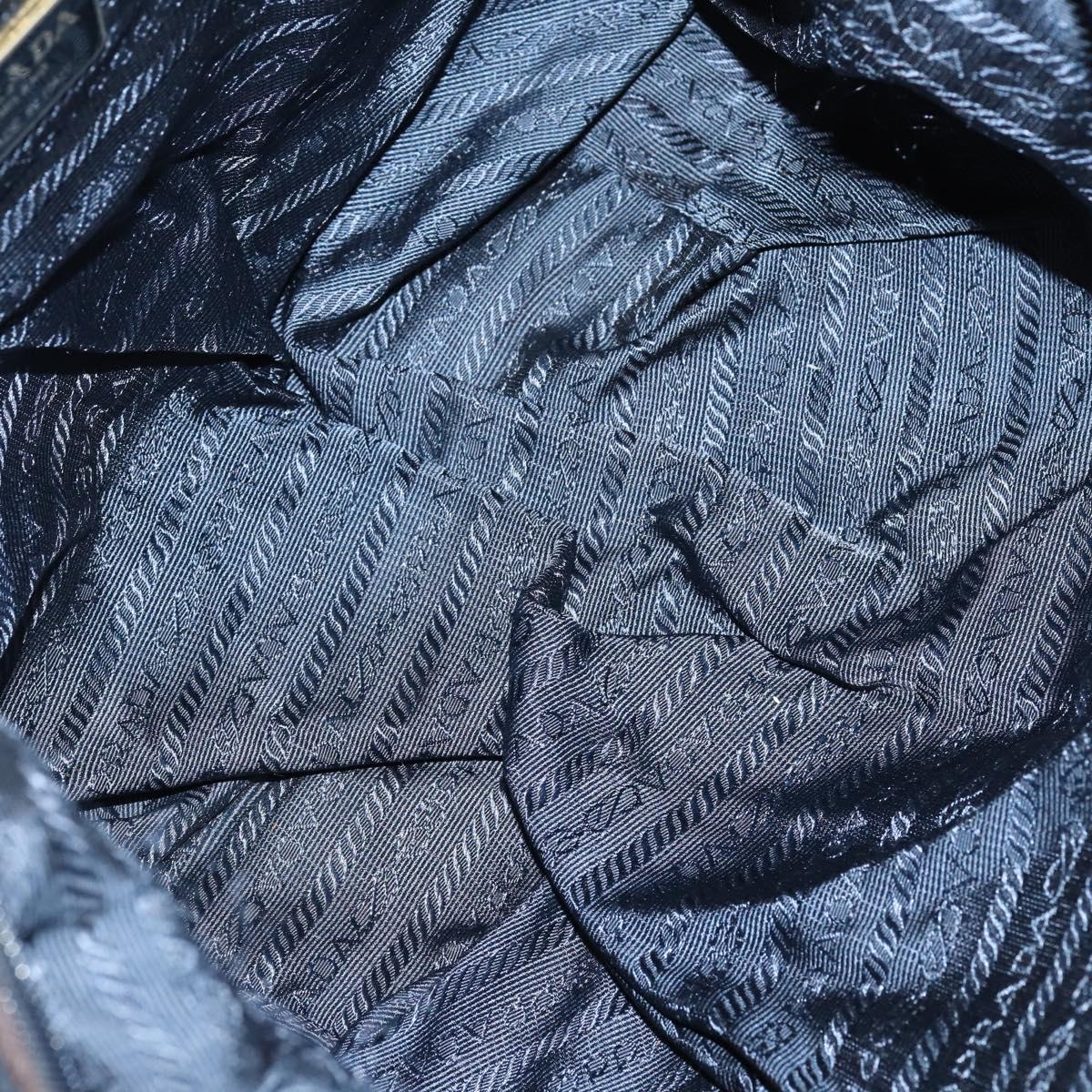 PRADA Tote Bag Nylon 4 Set Black Blue Auth 147053