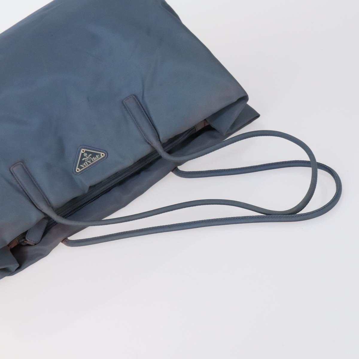 PRADA Tote Bag Nylon 4 Set Black Blue Auth 147053