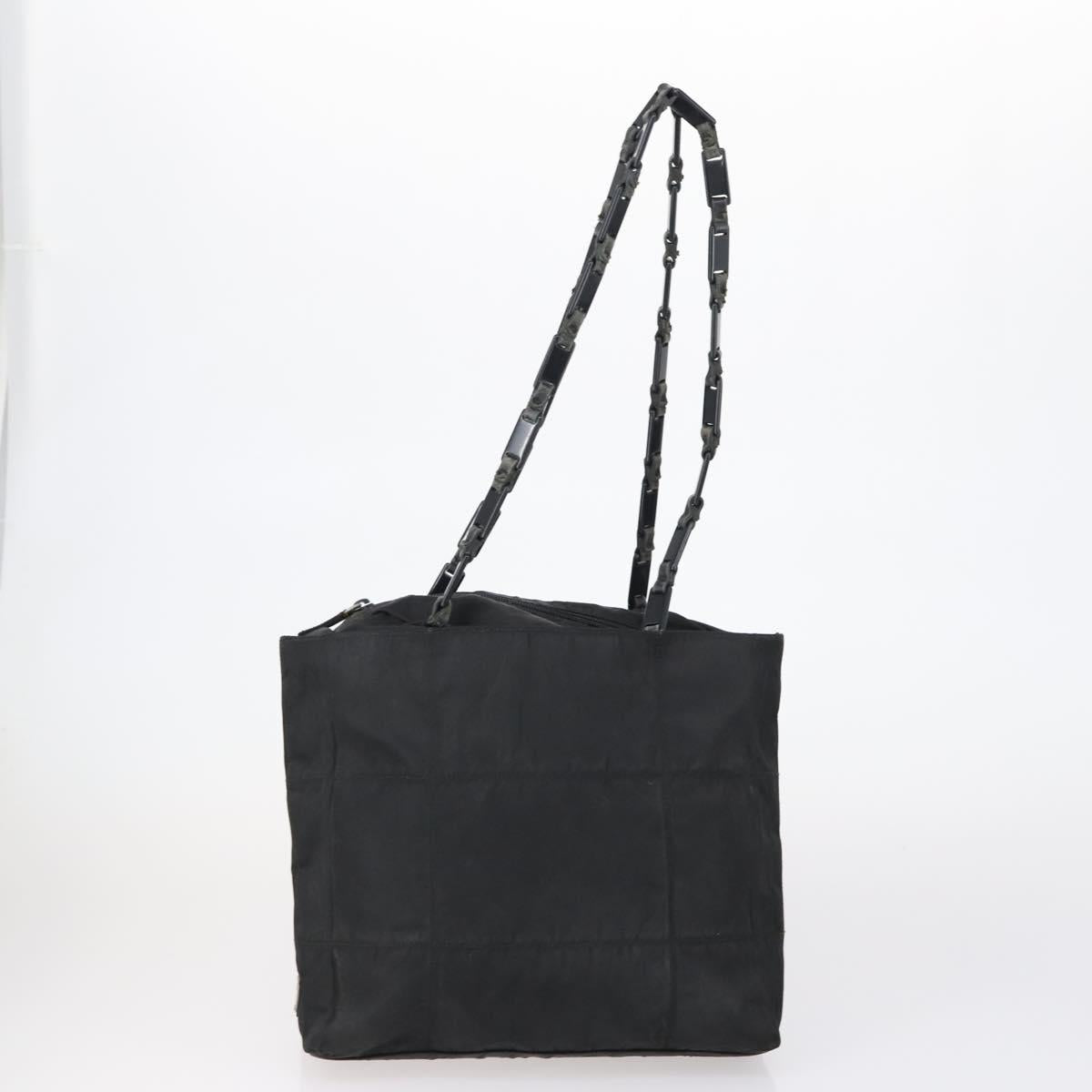 PRADA Tote Bag Nylon 4 Set Black Blue Auth 147053