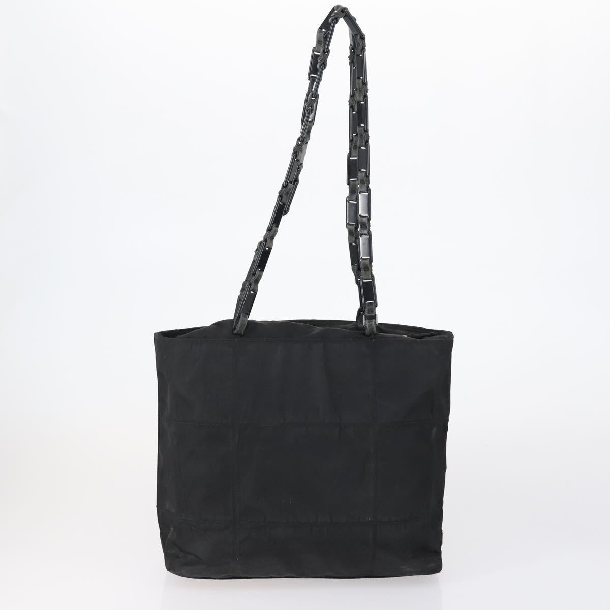 PRADA Tote Bag Nylon 4 Set Black Blue Auth 147053