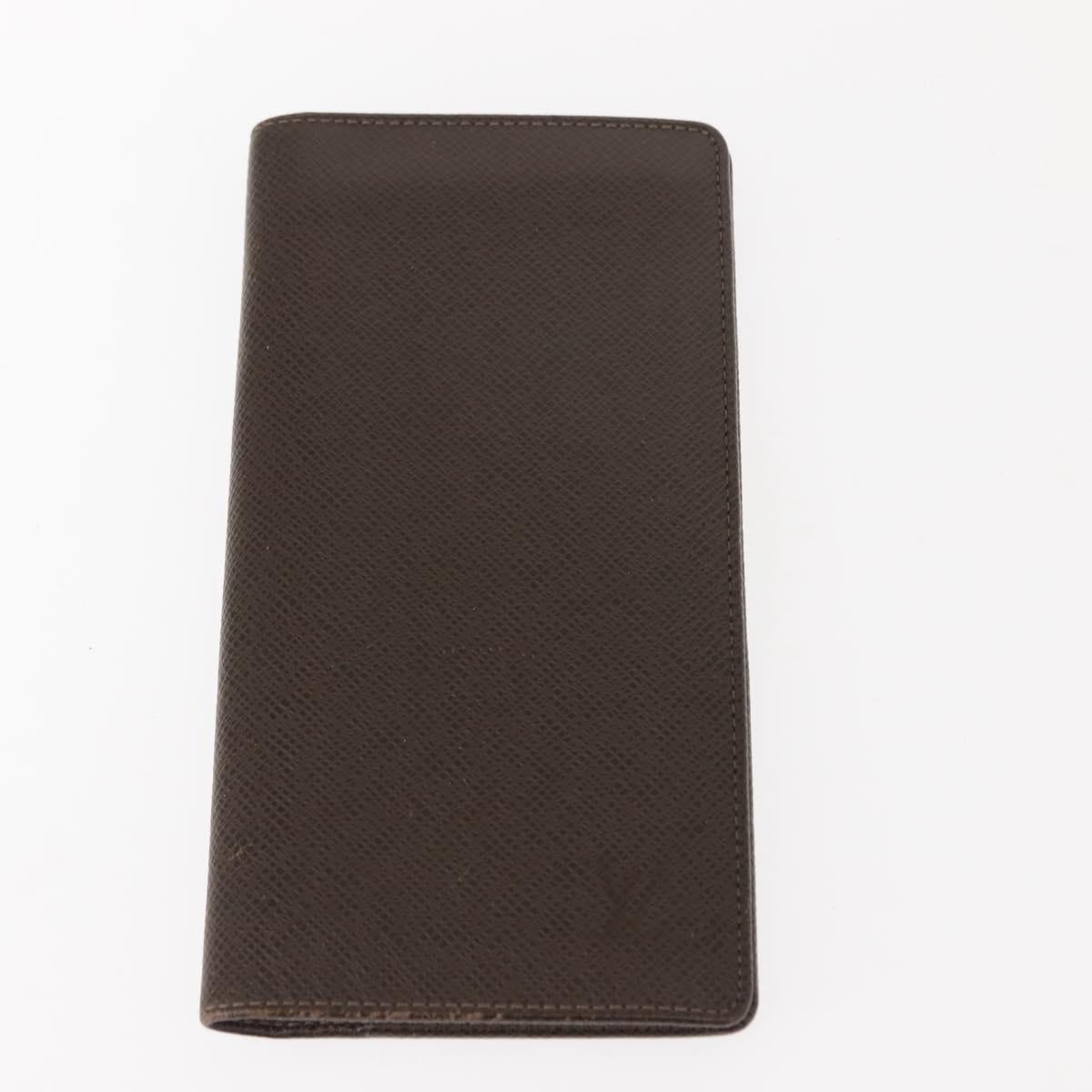 LOUIS VUITTON Taiga Wallet 3 Set Grizzly LV Auth 147062