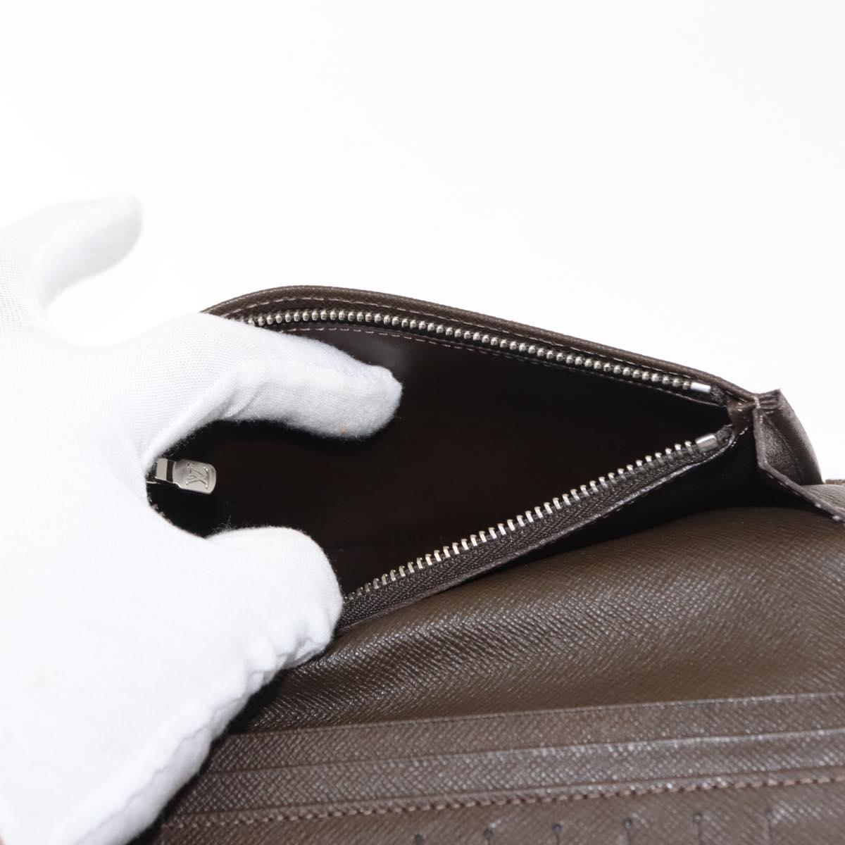 LOUIS VUITTON Taiga Wallet 3 Set Grizzly LV Auth 147062