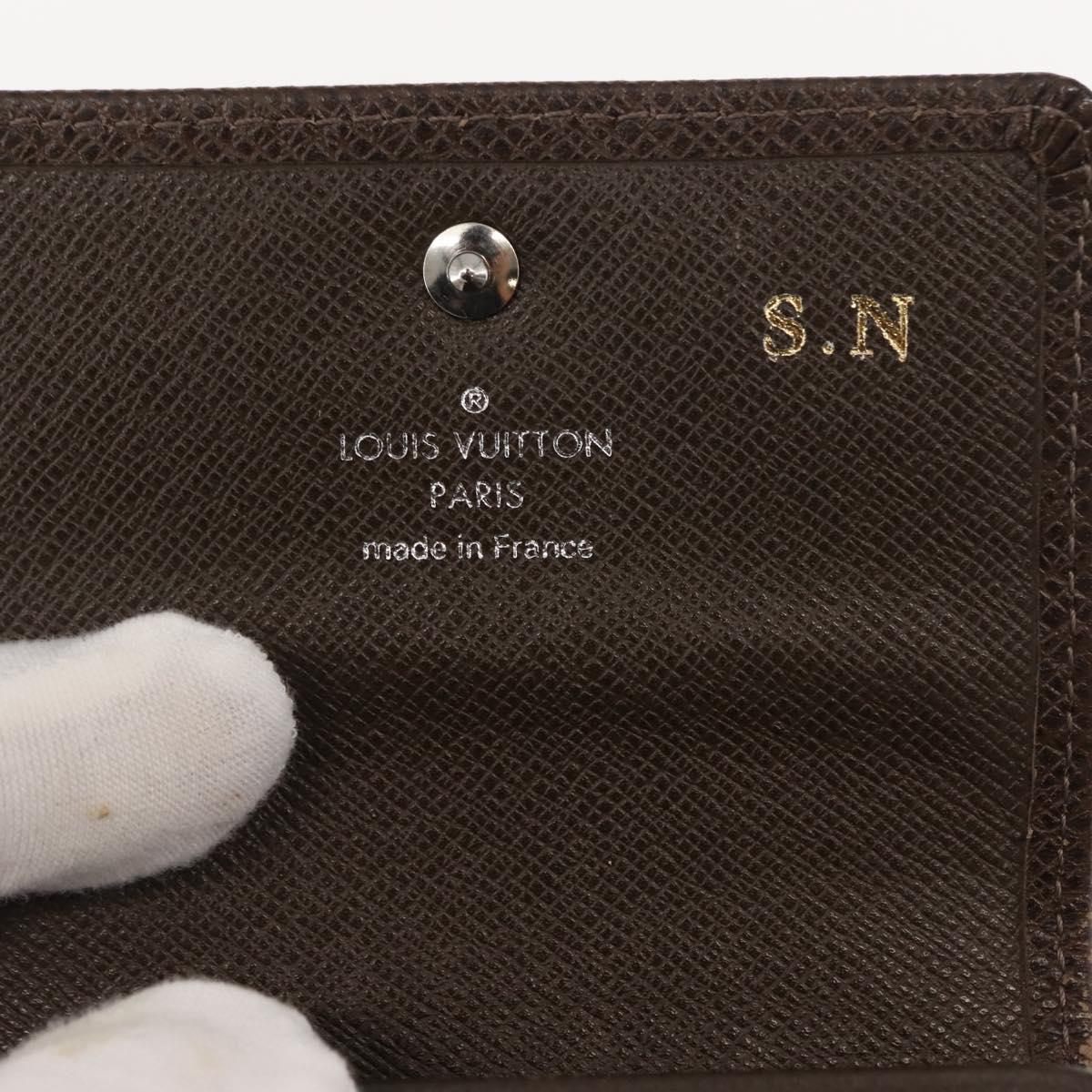 LOUIS VUITTON Taiga Wallet 3 Set Grizzly LV Auth 147062