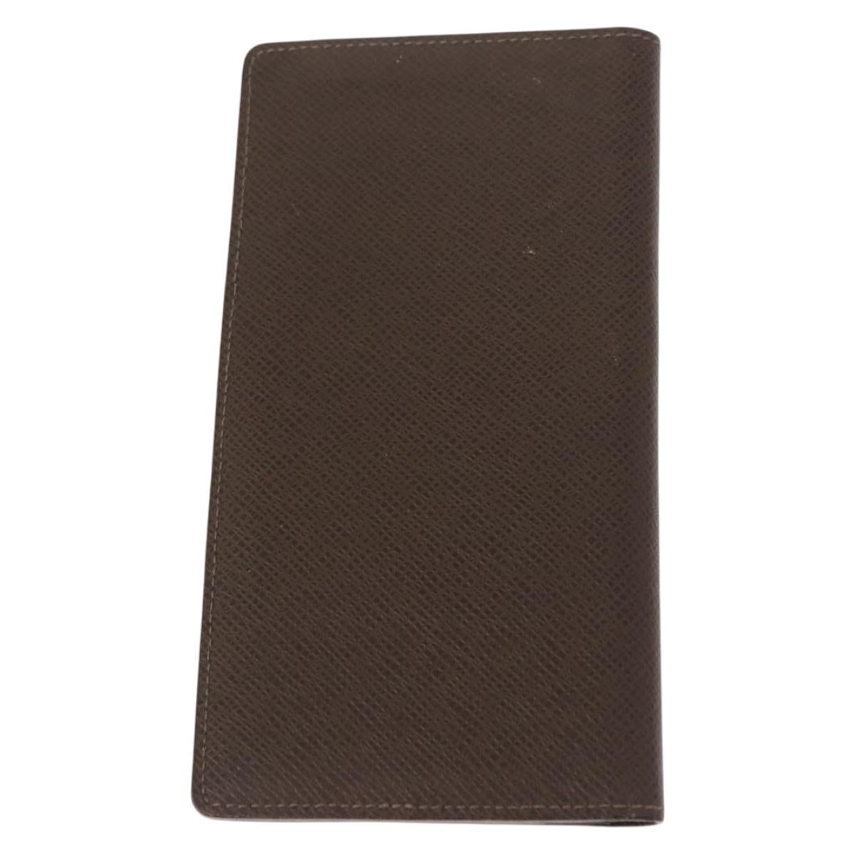 LOUIS VUITTON Taiga Wallet 3 Set Grizzly LV Auth 147062