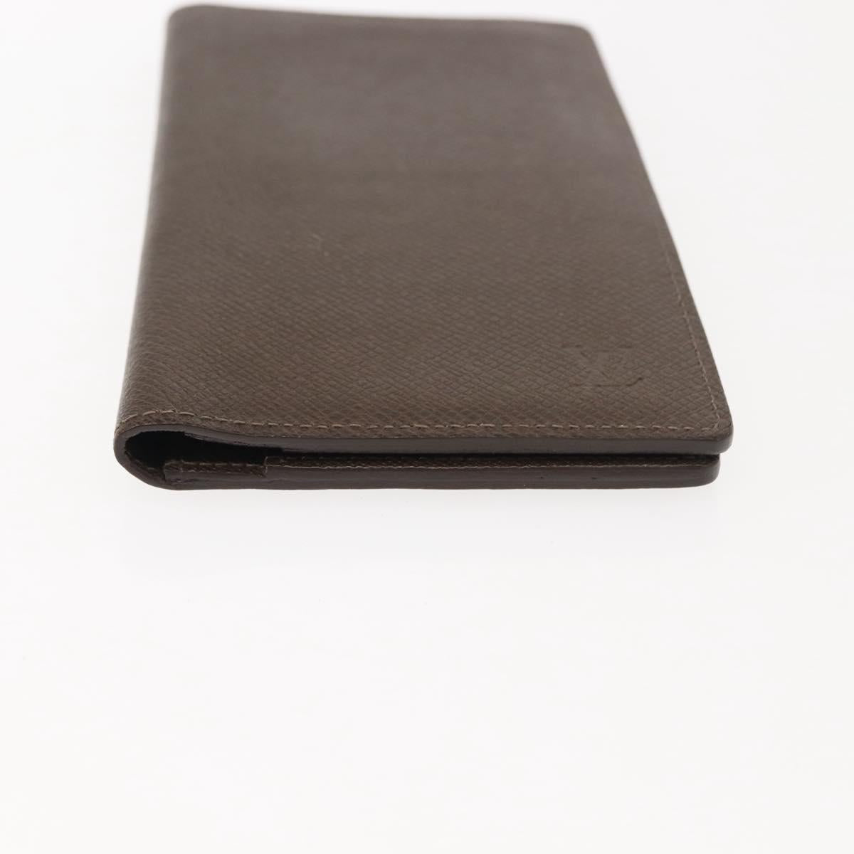 LOUIS VUITTON Taiga Wallet 3 Set Grizzly LV Auth 147062