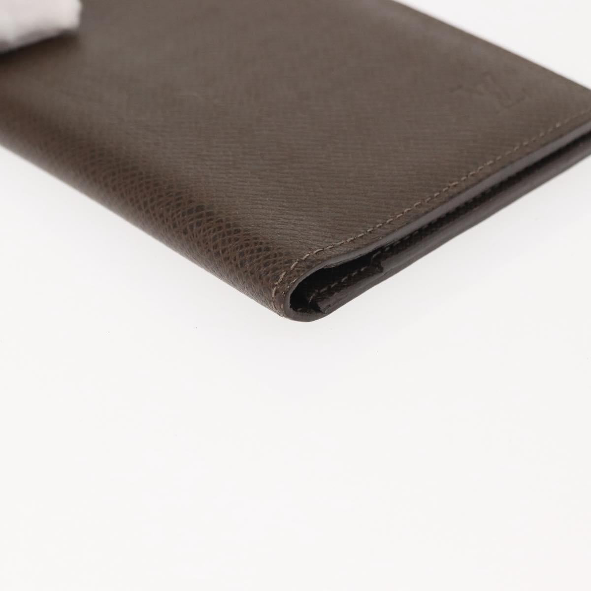 LOUIS VUITTON Taiga Wallet 3 Set Grizzly LV Auth 147062