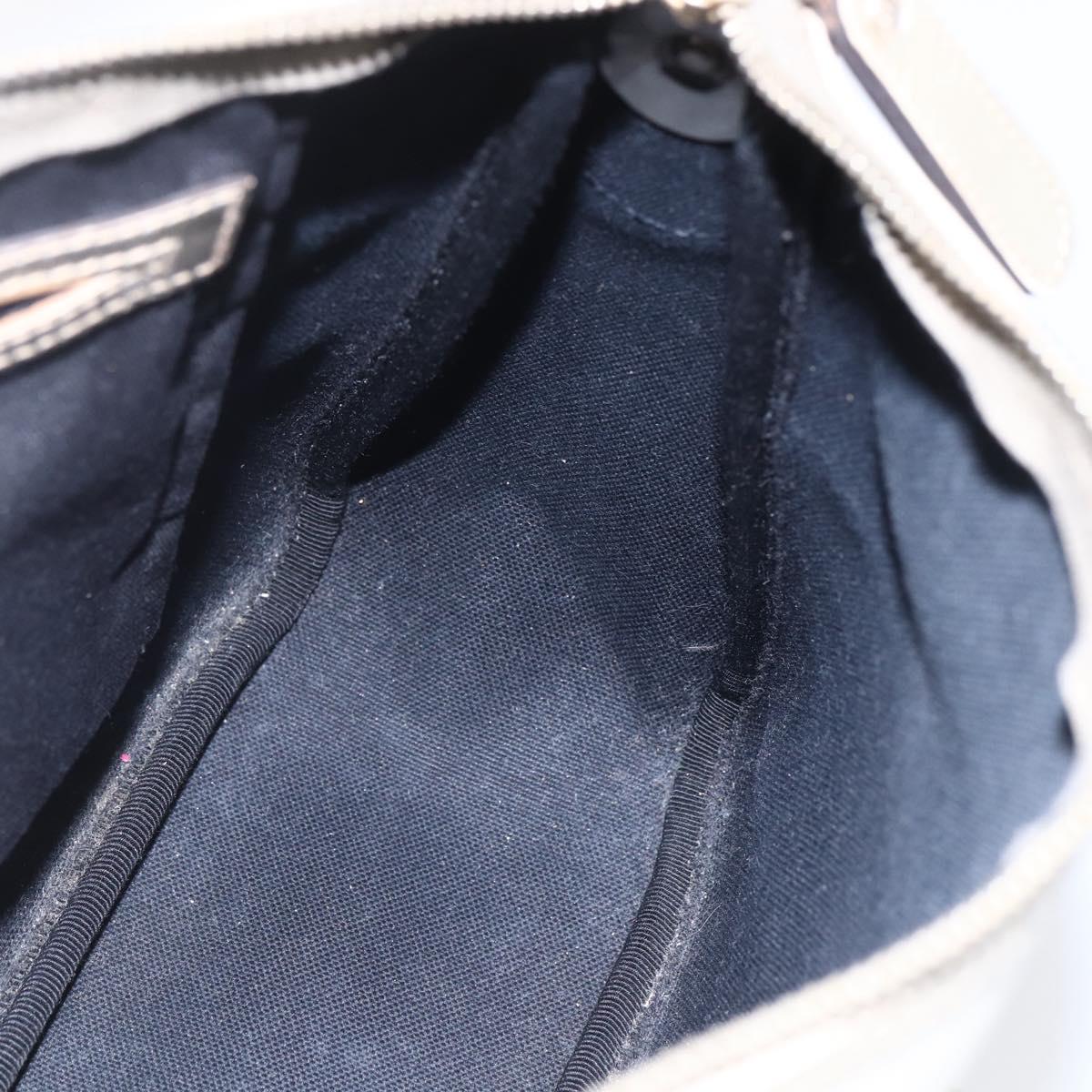 GUCCI GG Supreme Shoulder Bag PVC White Gold 190258 Auth 147063