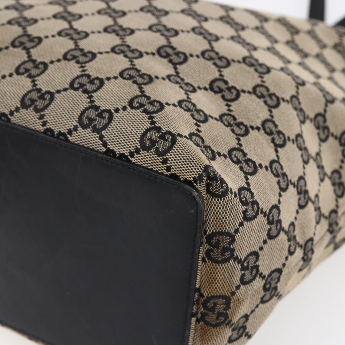 GUCCI GG Canvas Tote Bag Beige Gold 002 1098 Auth 147067