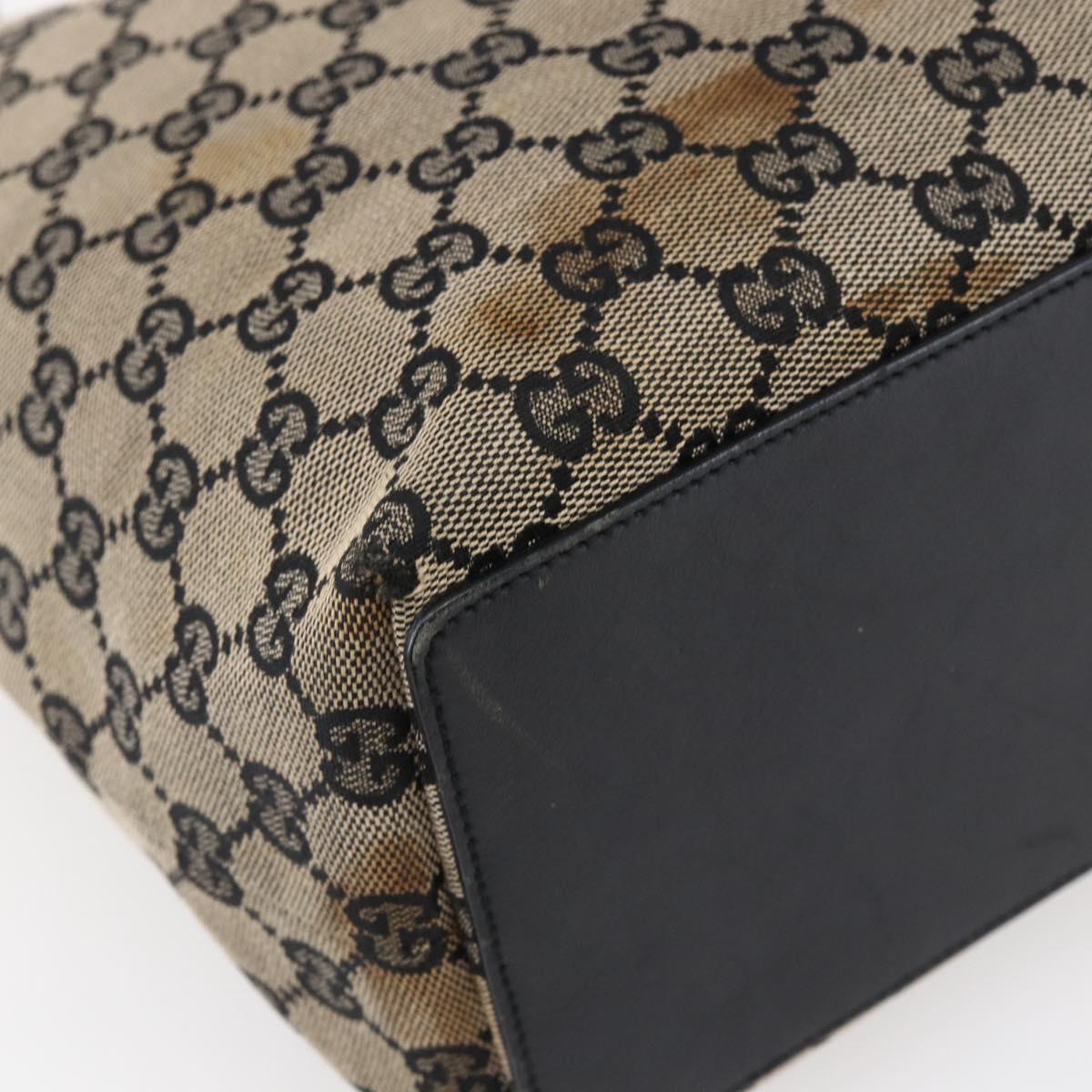 GUCCI GG Canvas Tote Bag Beige Gold 002 1098 Auth 147067