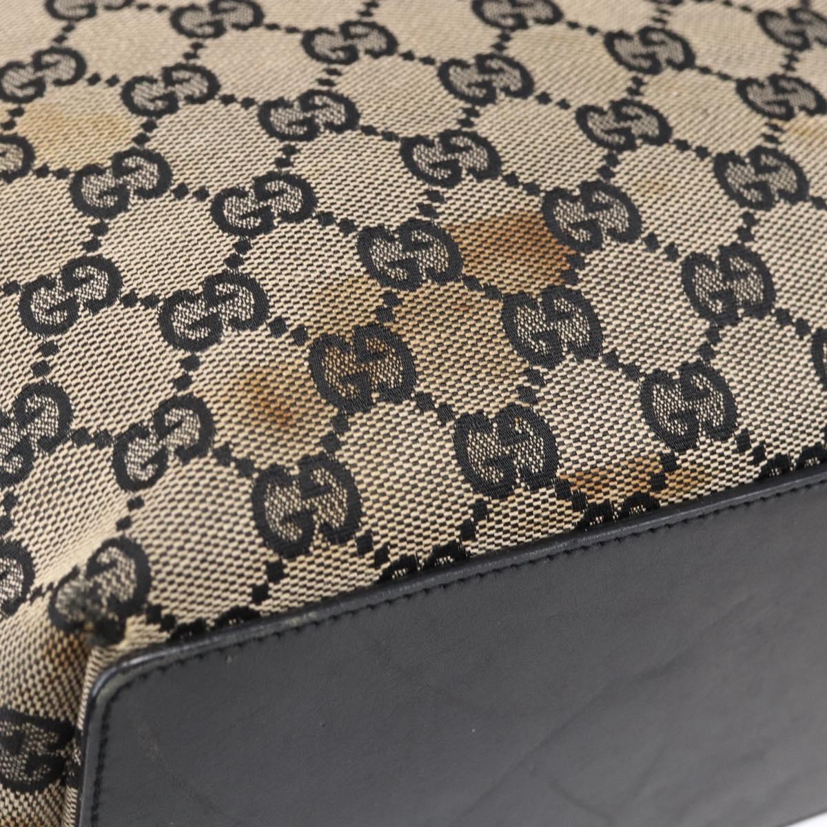 GUCCI GG Canvas Tote Bag Beige Gold 002 1098 Auth 147067