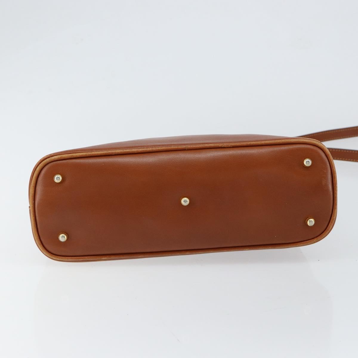 GUCCI Bamboo Hand Bag Leather 2way Brown Gold 000 2058 0290 0 Auth 147071