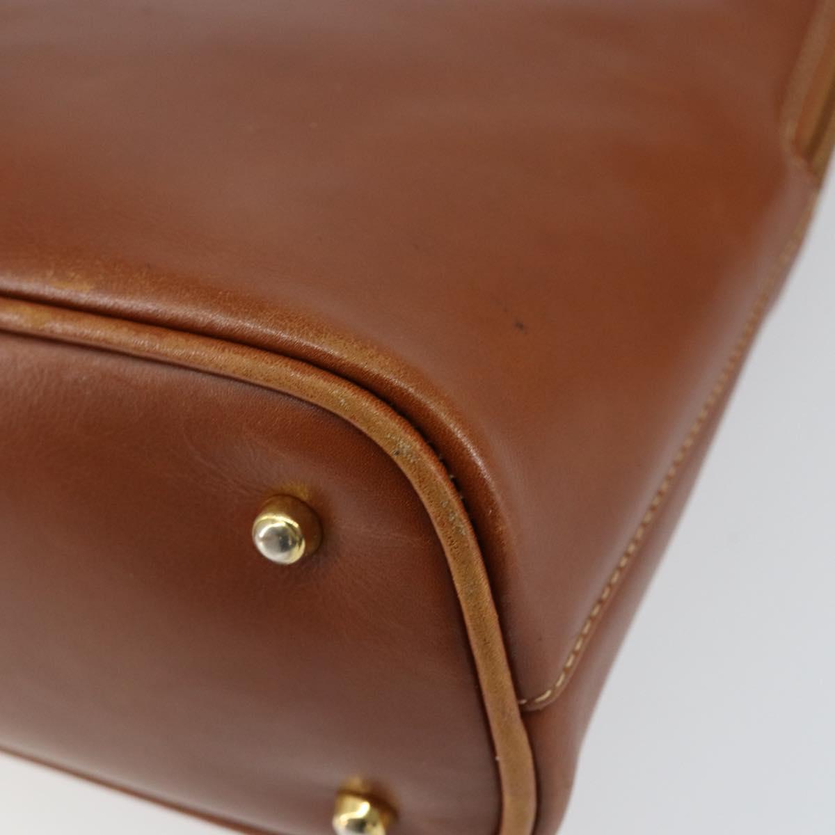 GUCCI Bamboo Hand Bag Leather 2way Brown Gold 000 2058 0290 0 Auth 147071