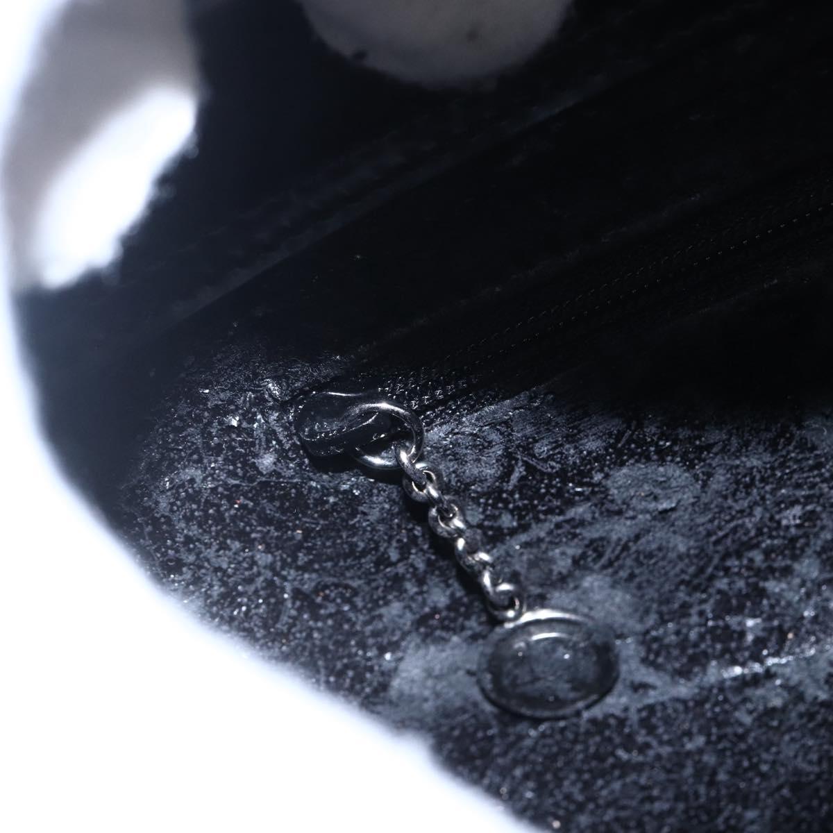 GUCCI Soho Shoulder Bag Enamel Black Auth 147072