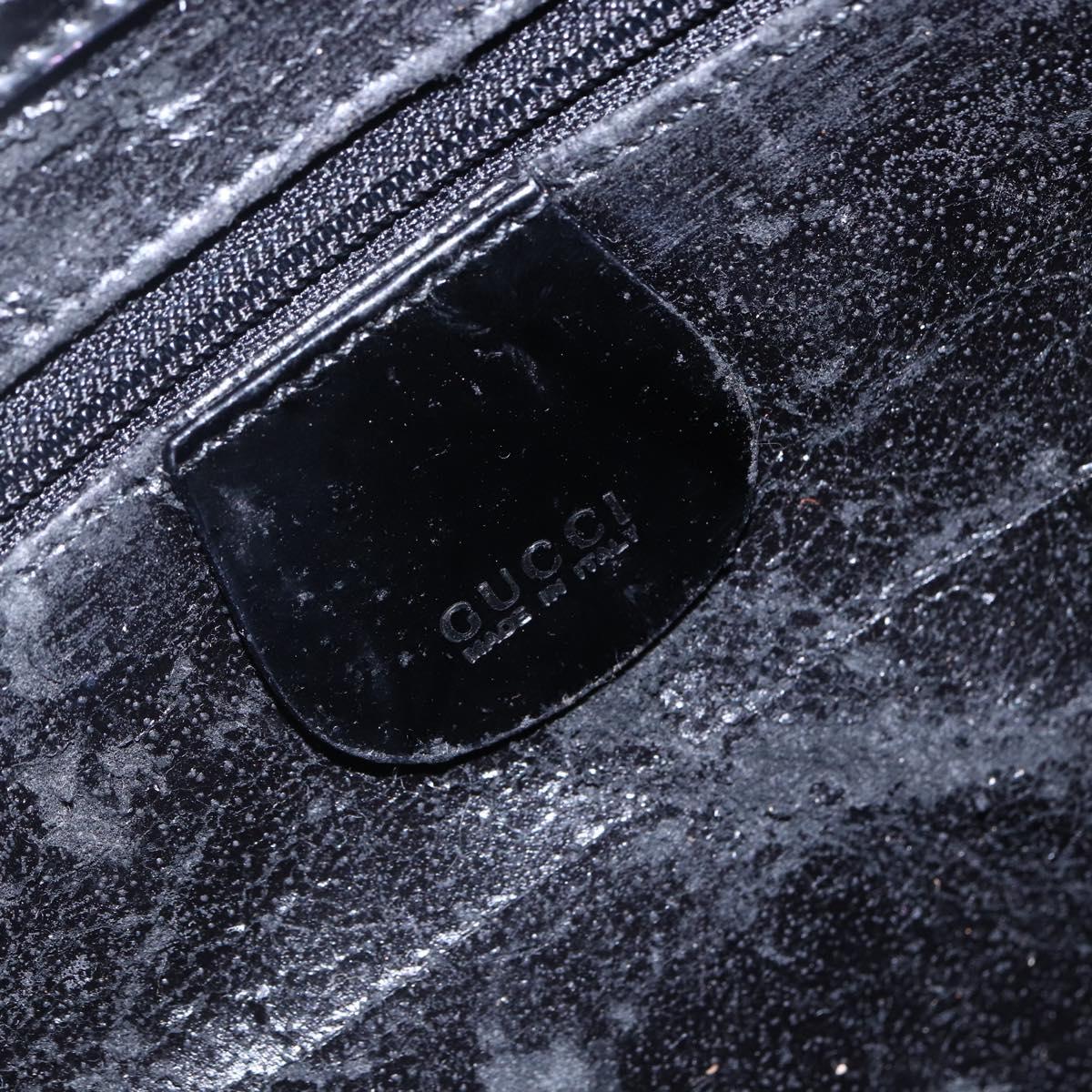 GUCCI Soho Shoulder Bag Enamel Black Auth 147072