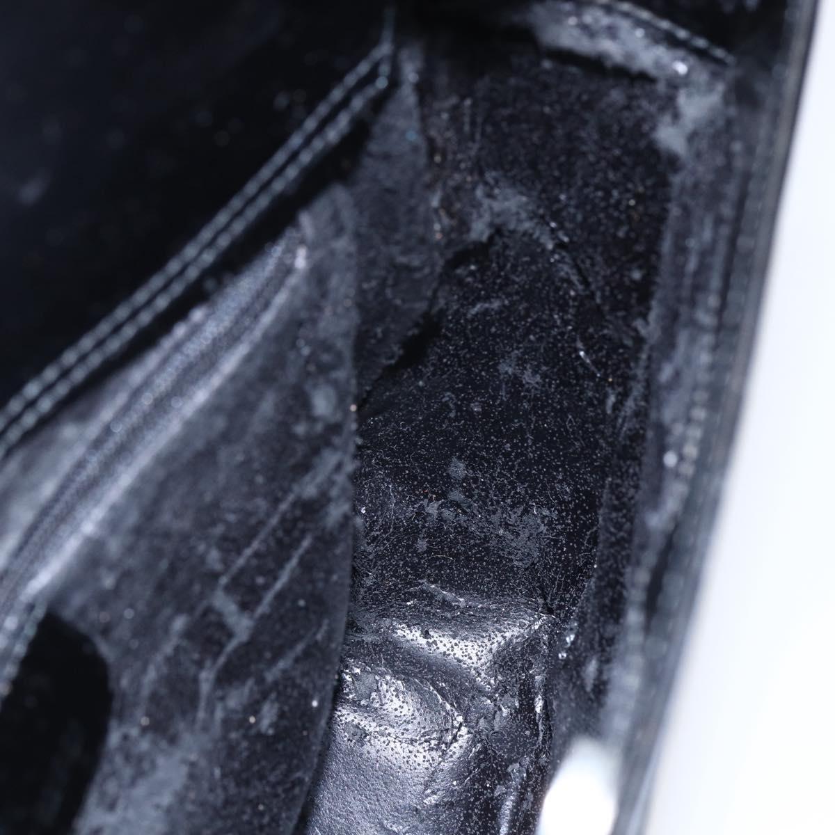 GUCCI Soho Shoulder Bag Enamel Black Auth 147072